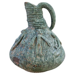 Vase céramique design en terre cuite signé 1968's