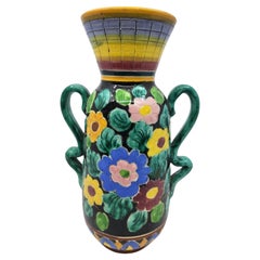 Vase Cerazur Monaco en céramique, Francais  French Riviera  1970 Vintage
