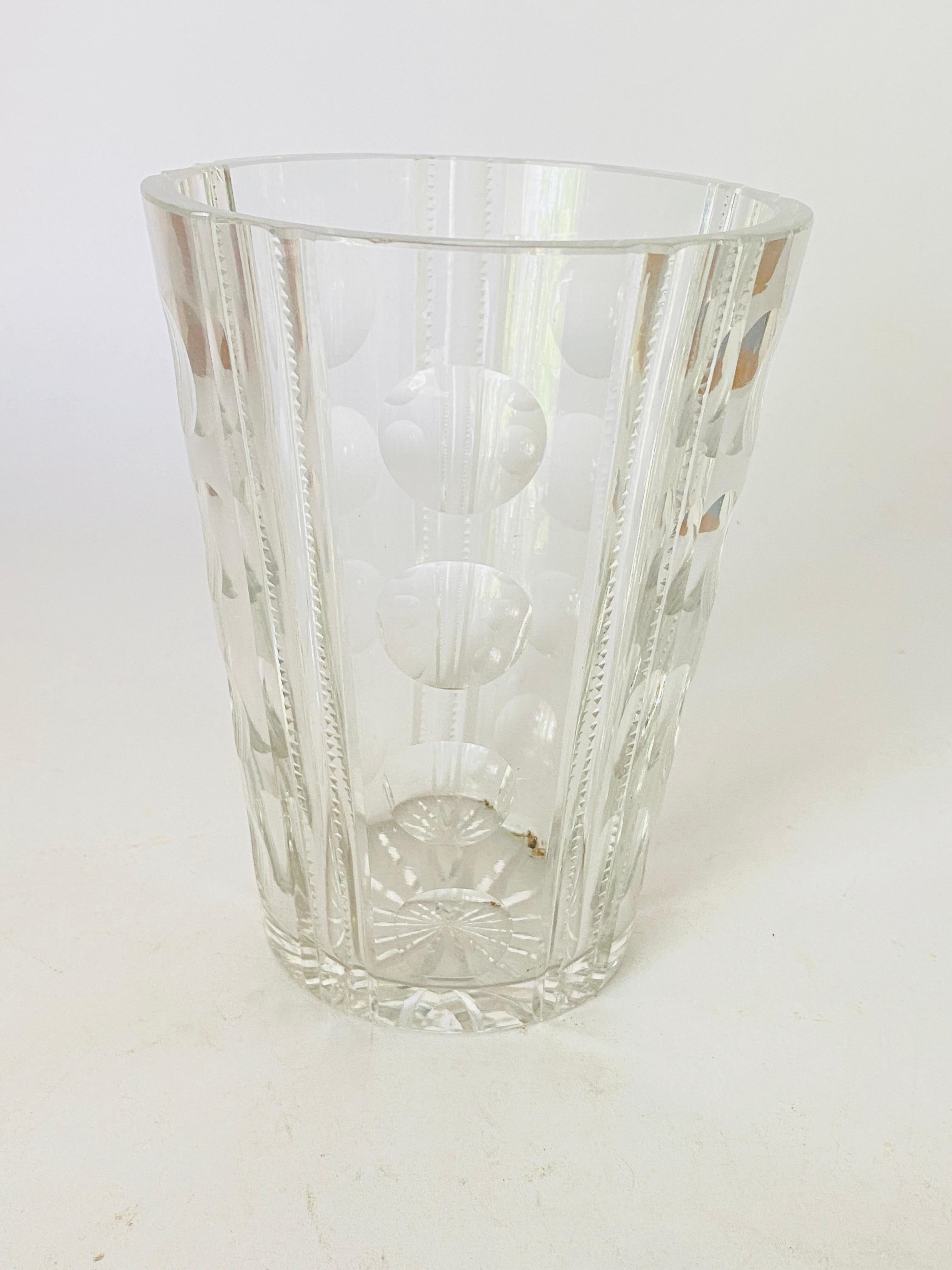 Vase, Champain Cooler in Glass, Art Deco Style, Transparent Color, France, 1940 2
