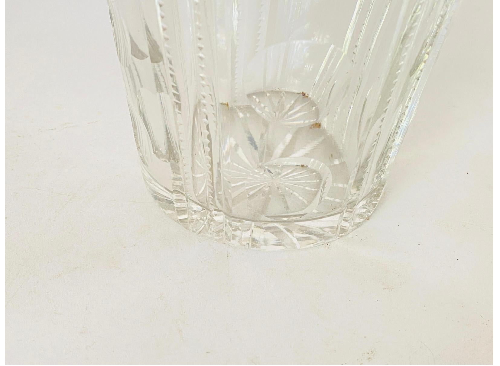 Vase, Champain Cooler in Glass, Art Deco Style, Transparent Color, France, 1940 In Good Condition For Sale In Auribeau sur Siagne, FR