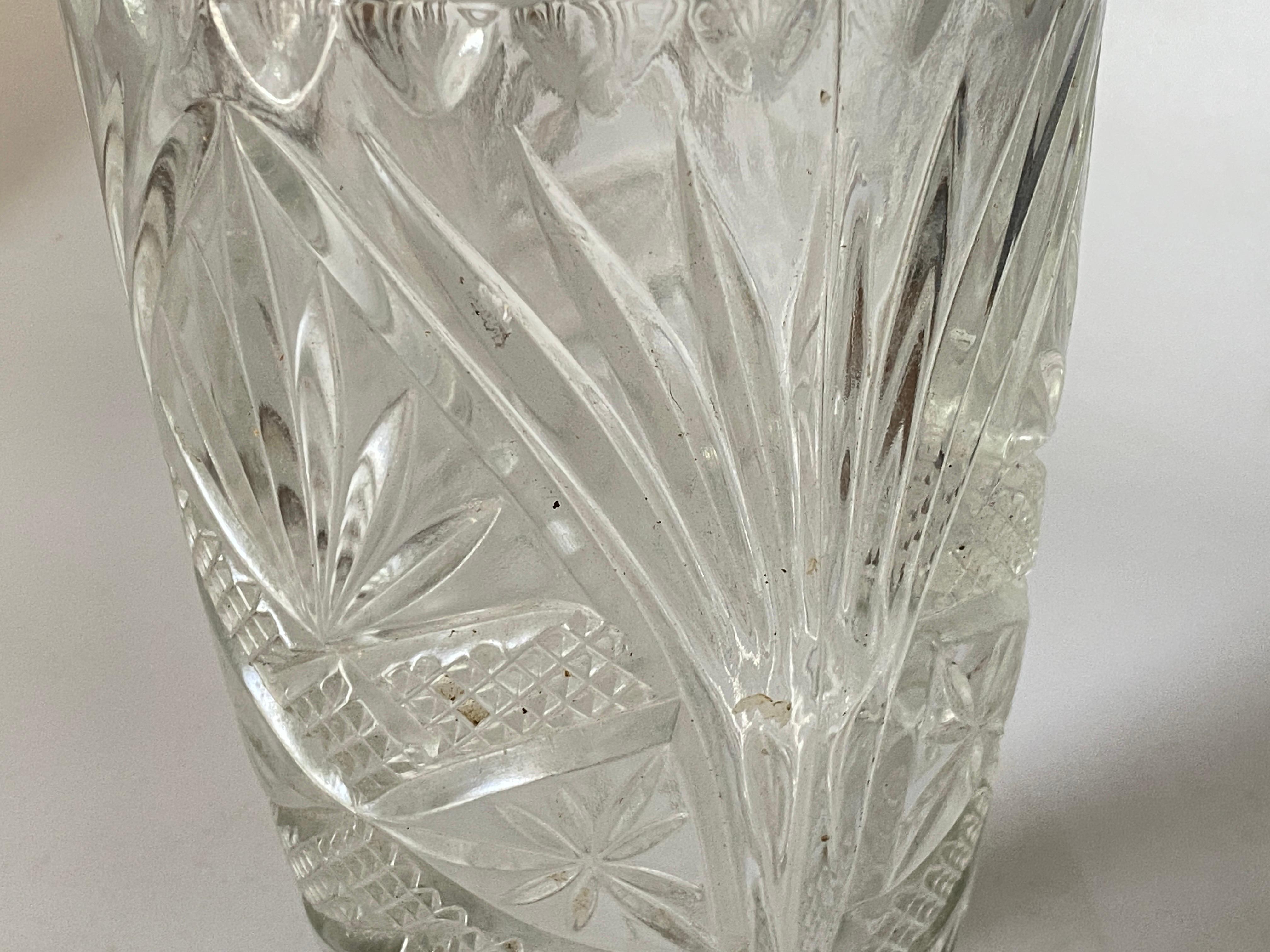 Mid-20th Century Vase, Champain Cooler in Glass, Art Deco Style, White Color, France, 1940 For Sale