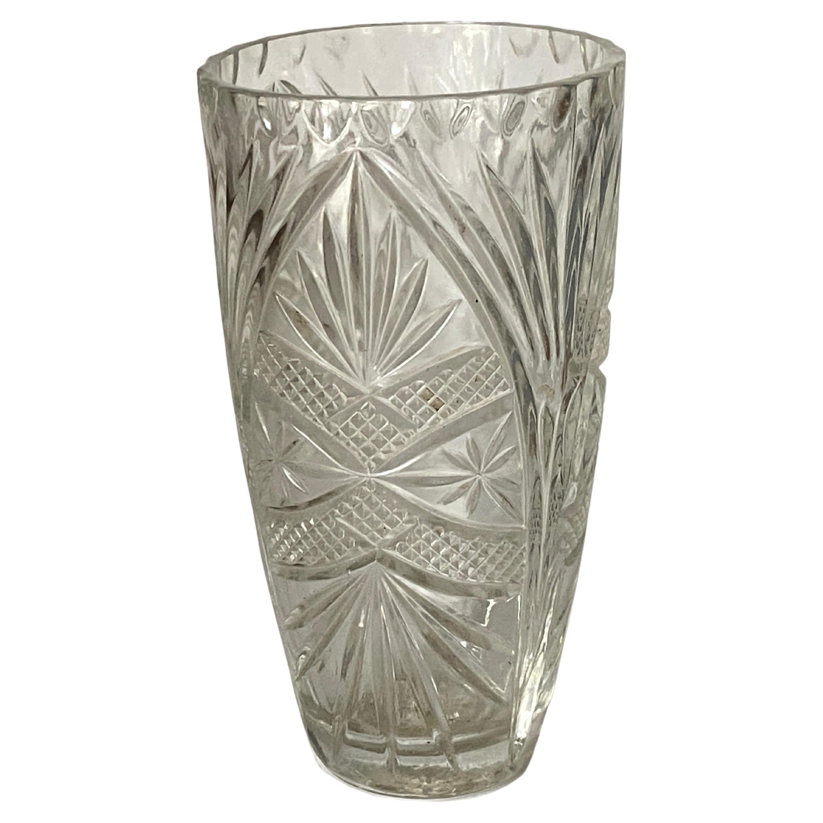 Vase, Champain Cooler in Glass, Art Deco Style, White Color, France, 1940 For Sale