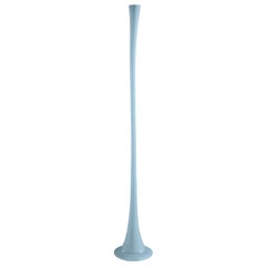 Vase Church, Purist Blue Color, 2020 Trend, in Glass, Italy