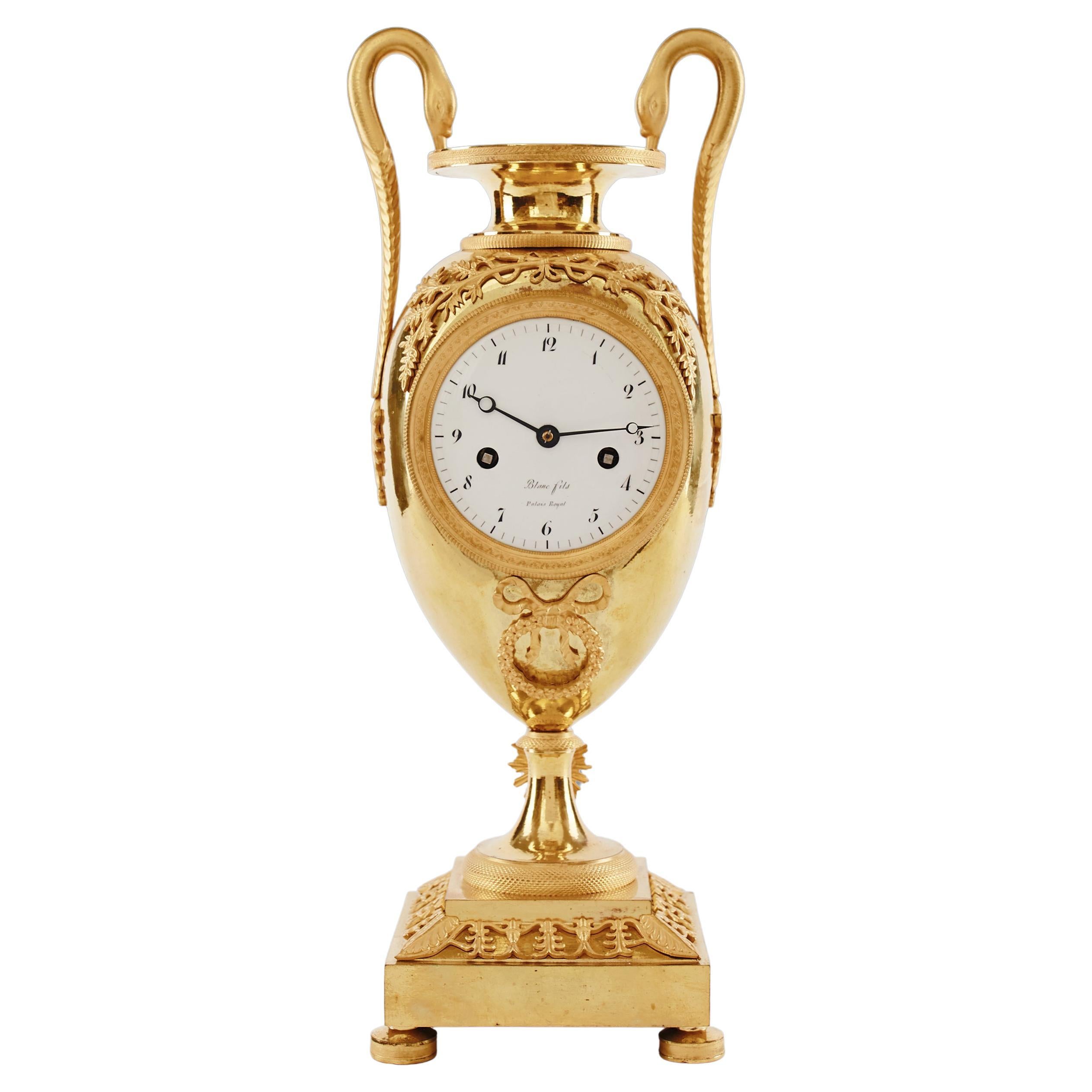 Vase Clock 19th Century Style Empire by Blanc Fils Palais Roya