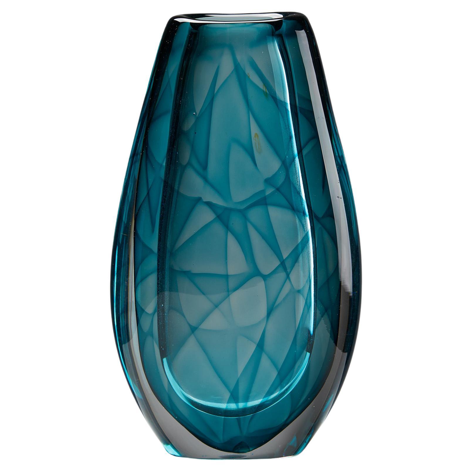 Vase ‘Colora’ Designed by Vicke Lindstrand, for Kosta, Sweden, 1950’s For Sale