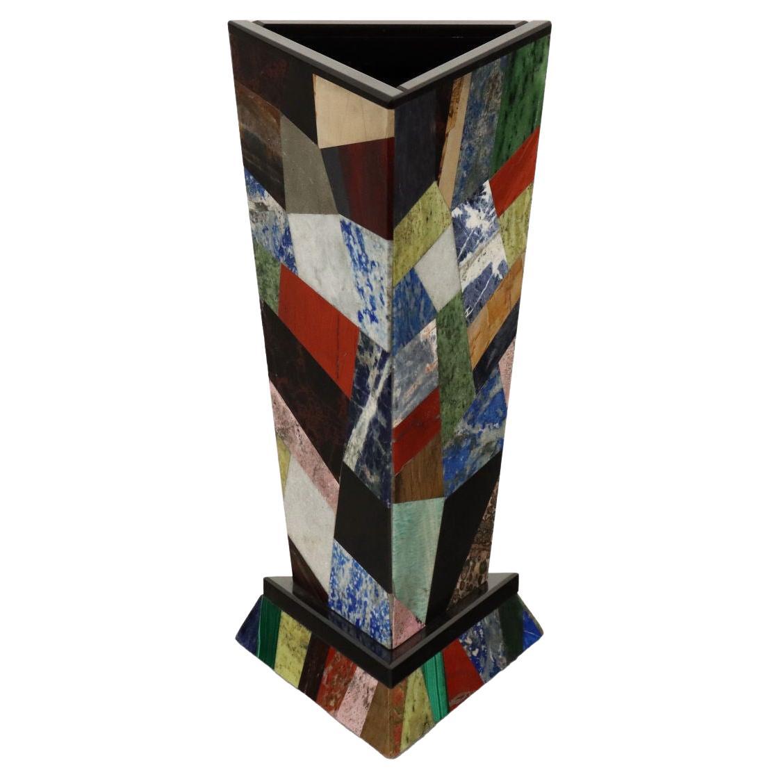 Vase aus Hartsteinen, Italien, 1970er-Jahre 1980er-Jahre