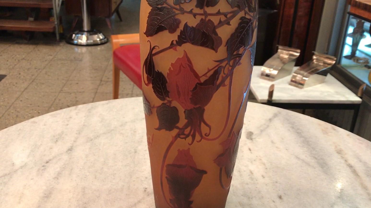 Vase D argental (Rose decoration) , Year, 1900, Jugendstil, Art Nouveau, Liberty For Sale 5