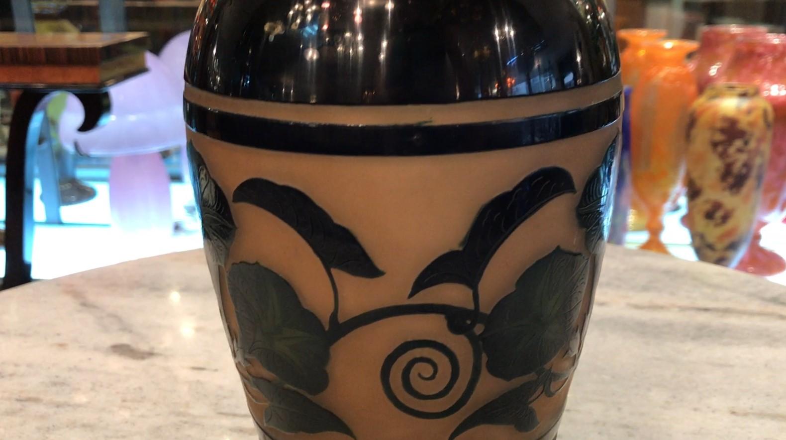 Verre Vase D argental , Année, 1900, Style :  Jugendstil, Art nouveau, Liberty en vente