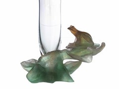 VASE, DAUM  Molded and relief crystal 20th Century