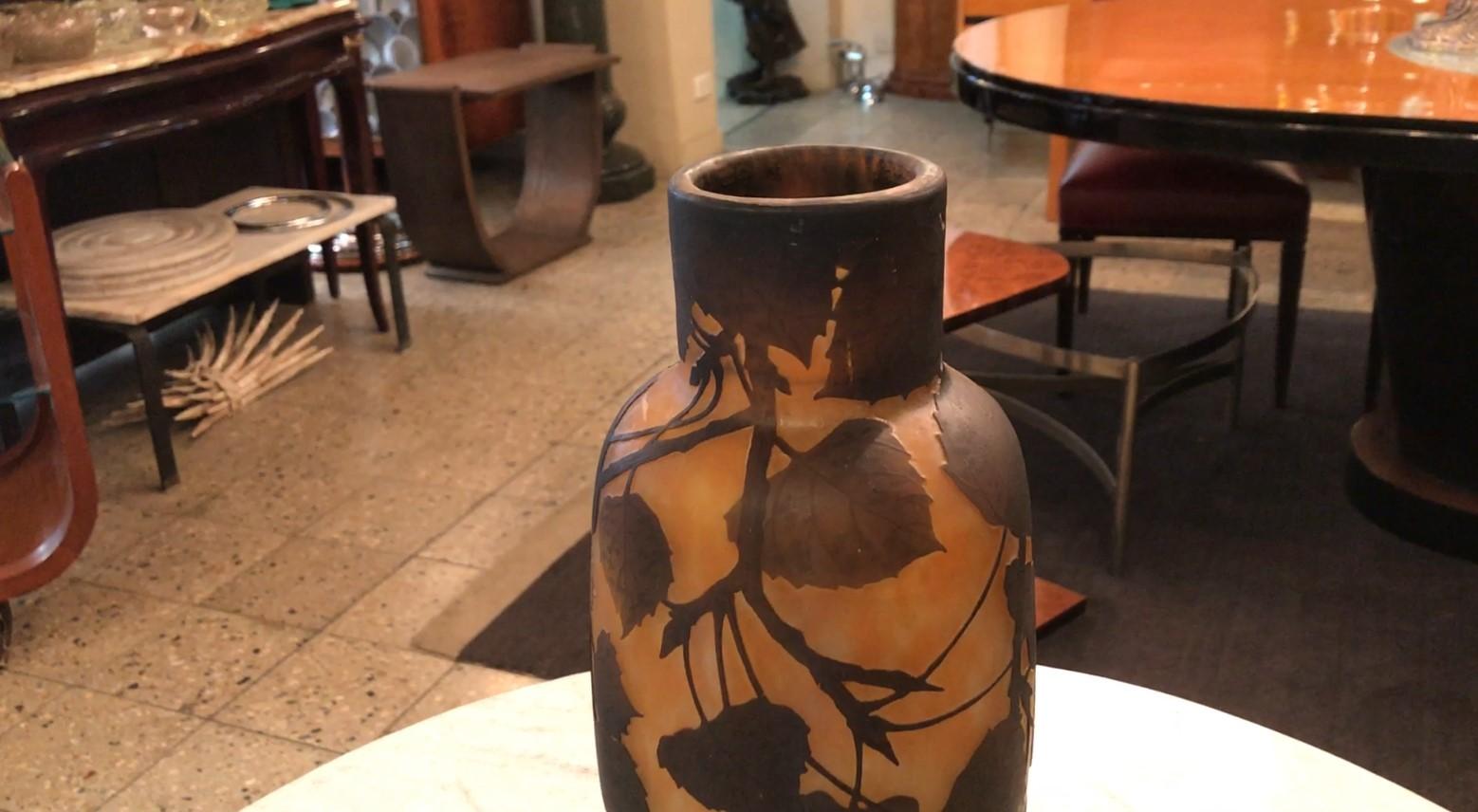 Vase Daum Nancy , France, Style: Jugendstil, Art Nouveau, Liberty, 1910 For Sale 8