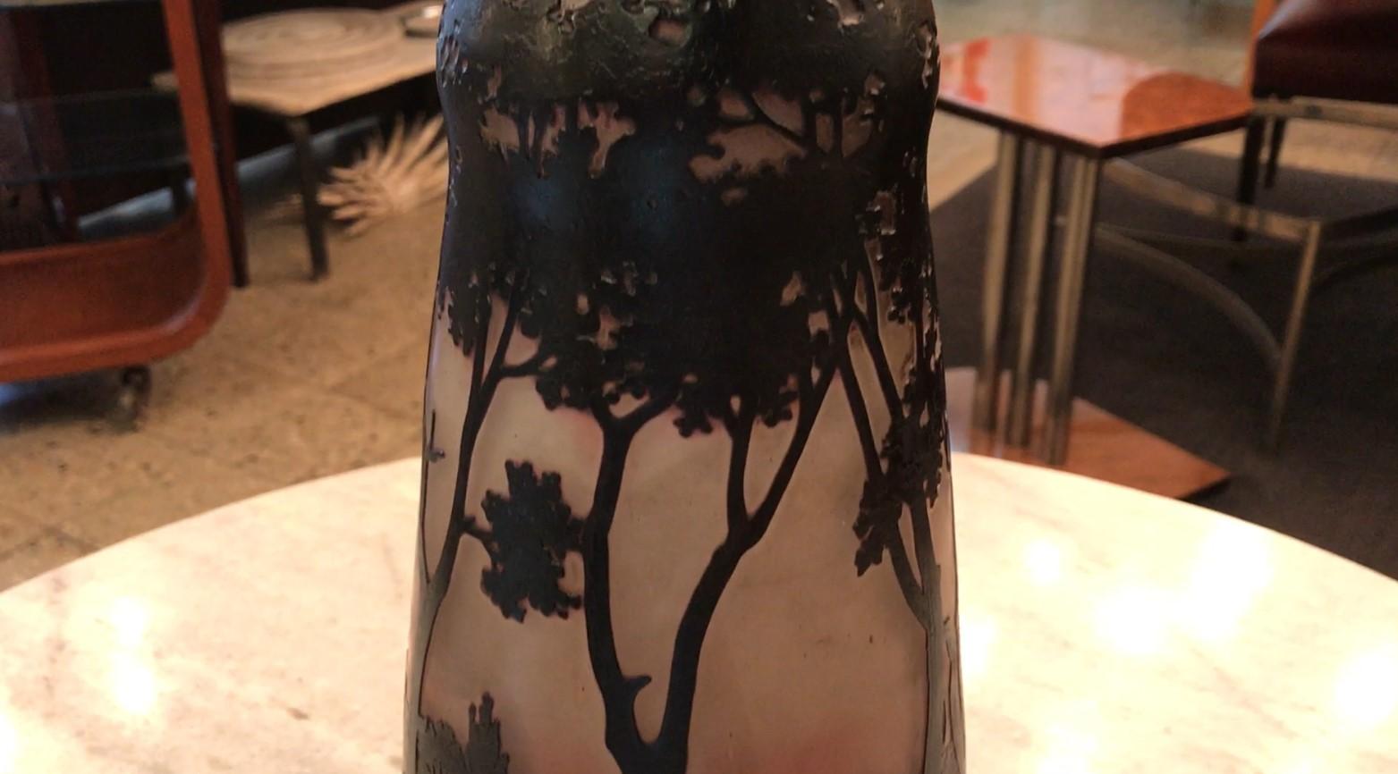 Vase, Daum Nancy France, Style : Jugendstil, Art Nouveau, Liberté en vente 6