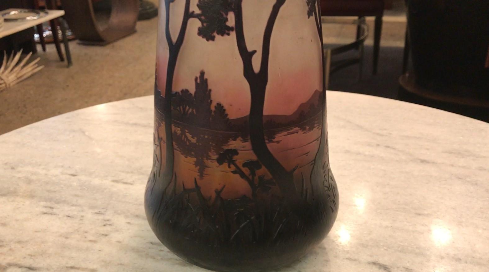 Vase, Daum Nancy France, Style: Jugendstil, Art Nouveau, Liberty For Sale 8