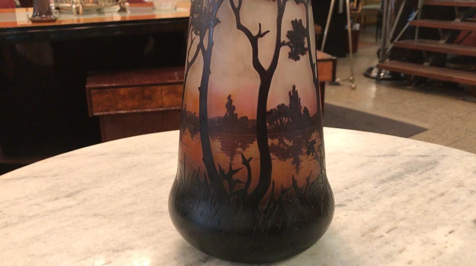 Vase, Daum Nancy France, Style: Jugendstil, Art Nouveau, Liberty For Sale 13