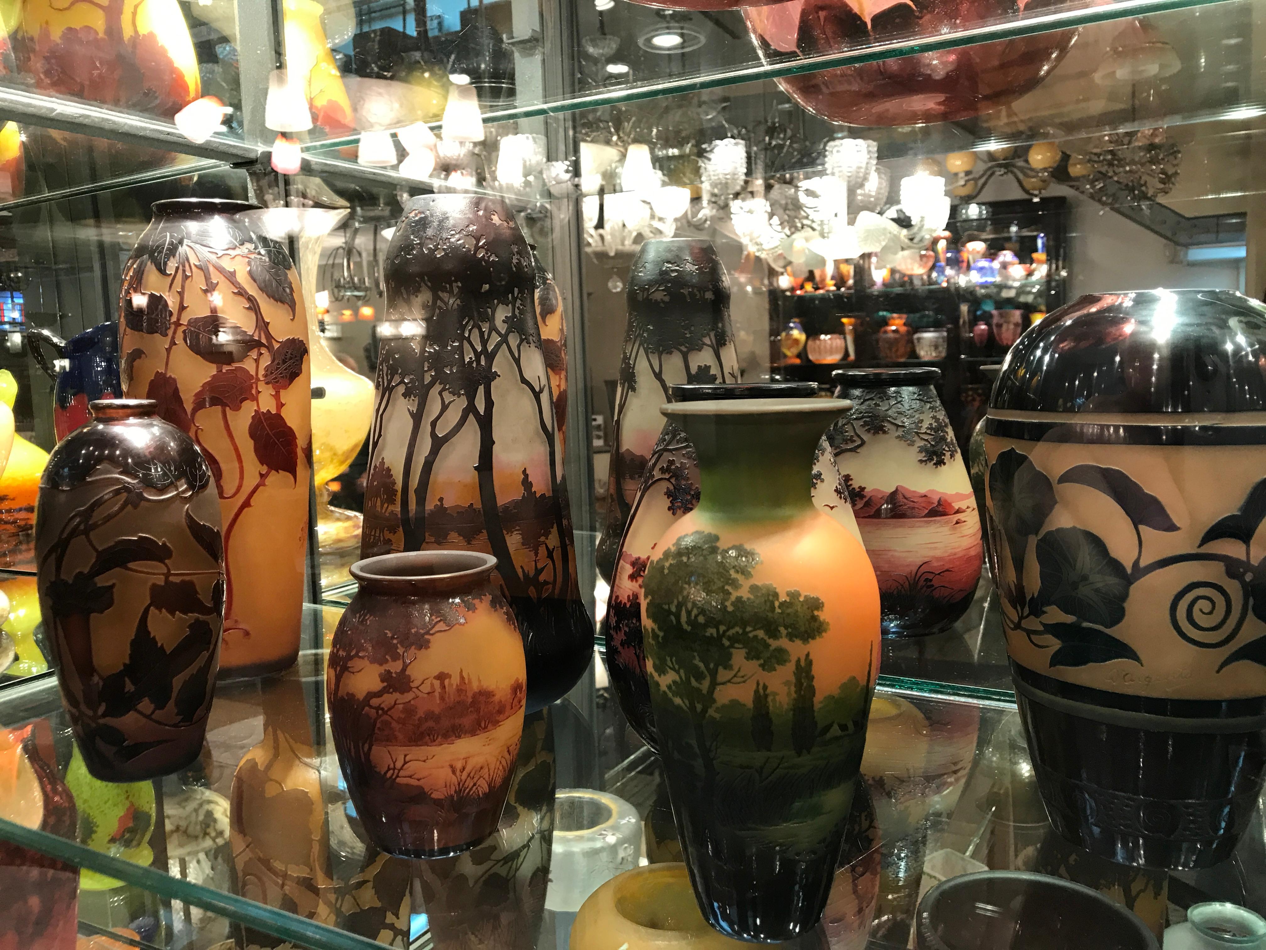 Vase, Daum Nancy, Frankreich, Stil: Jugendstil, Art nouveau, Freiheit (Frühes 20. Jahrhundert) im Angebot