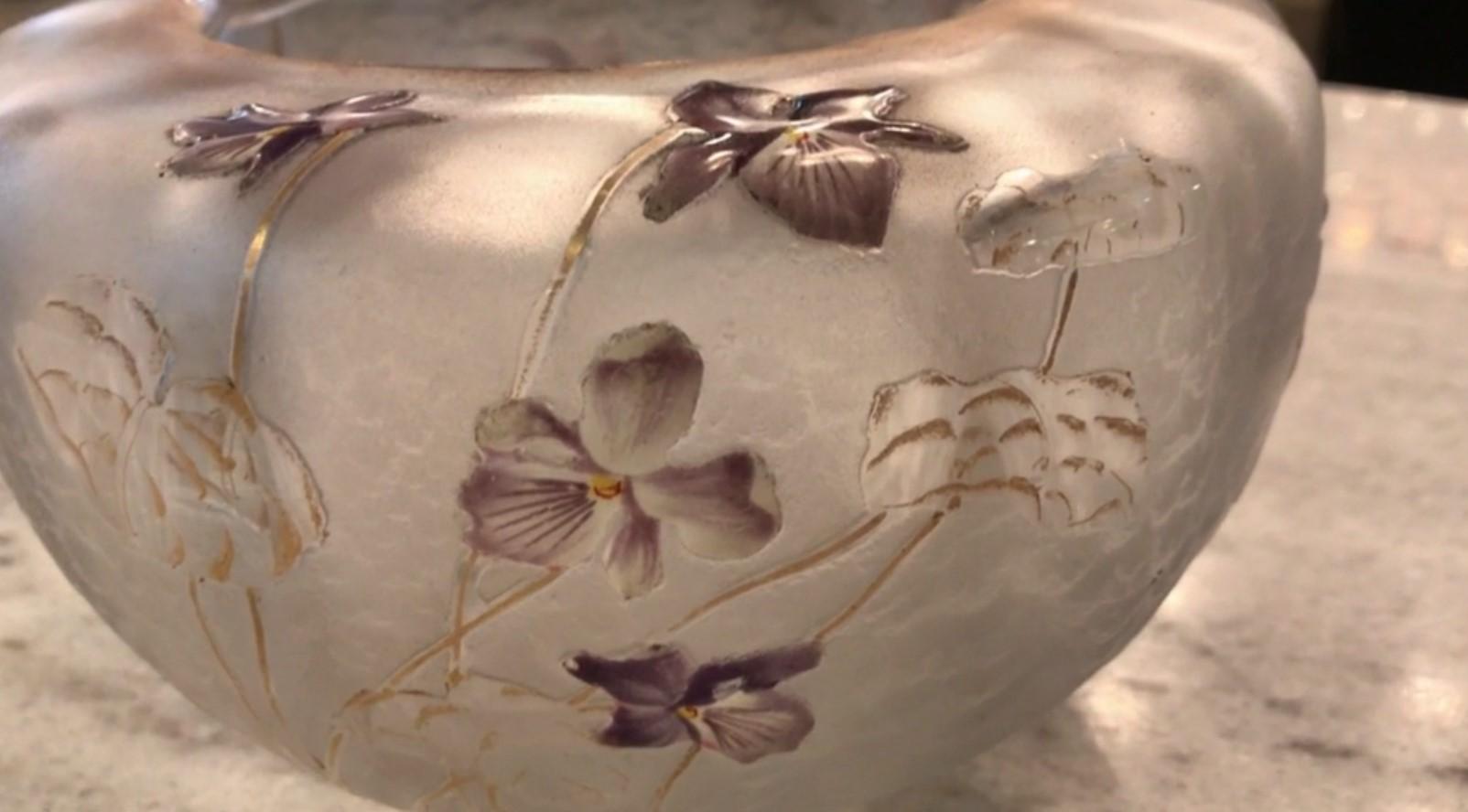  Vase Daum Nancy mit Emaille, Frankreich, Stil: Jugendstil, Art nouveau, Freiheit im Angebot 12