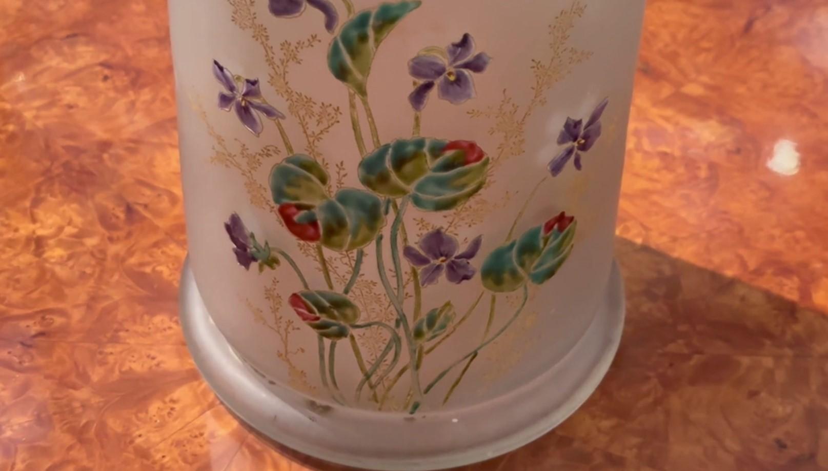 Vase Daum Nancy with enamel, Style: Jugendstil, Art Nouveau, Liberty, France For Sale 10