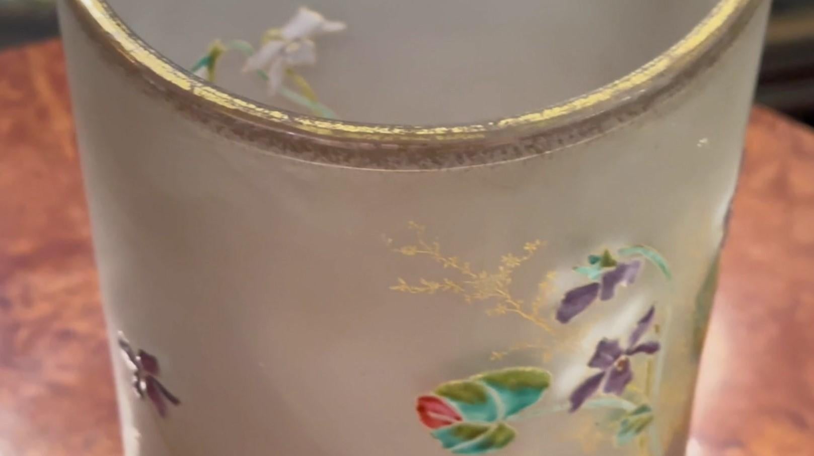 Vase Daum Nancy with enamel, Style: Jugendstil, Art Nouveau, Liberty, France For Sale 11