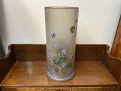 Vase Daum Nancy with enamel, Style: Jugendstil, Art Nouveau, Liberty, France