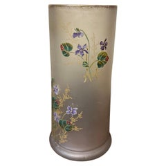 Vase Daum Nancy with enamel, Style: Jugendstil, Art Nouveau, Liberty, France