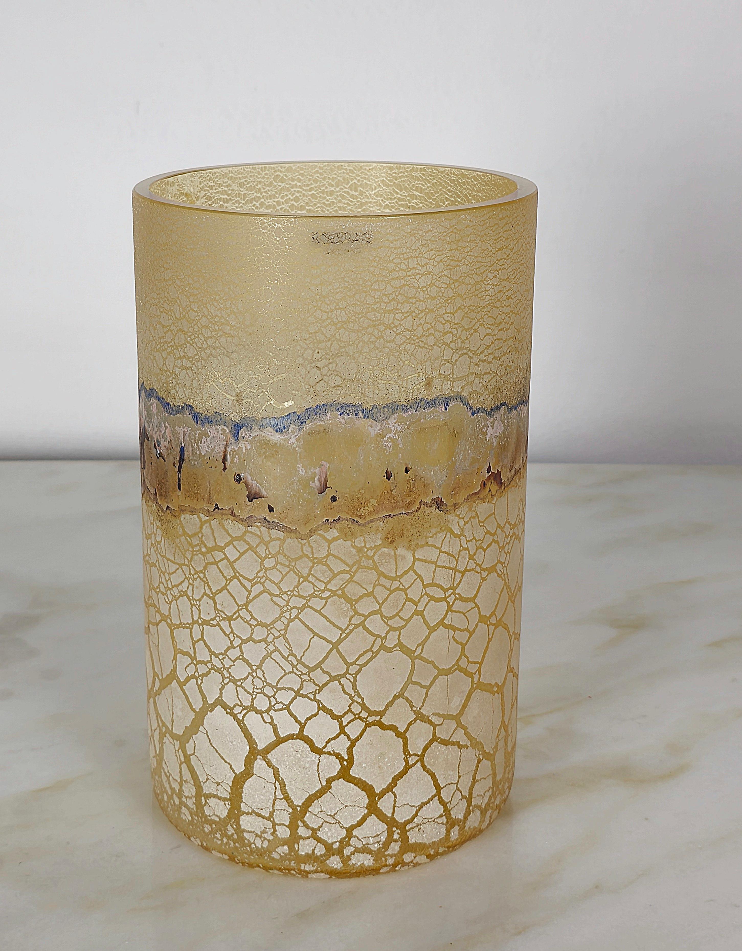 Vase Decorative Object Alfredo Barbini Murano Glass Midcentury Modern Italy 1960 For Sale 2