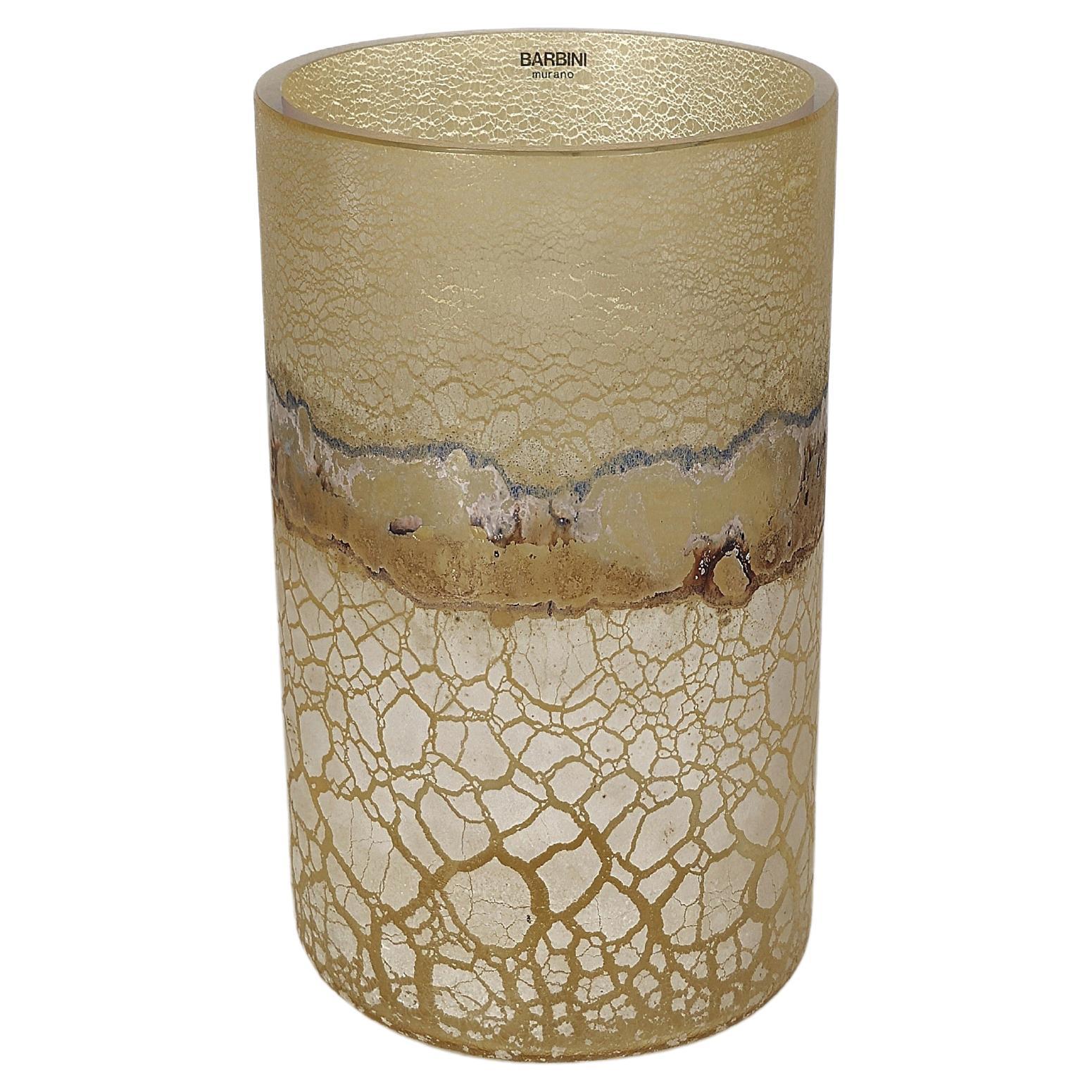 Vase Dekoratives Objekt Alfredo Barbini Murano Glas Midcentury Modern Italy 1960