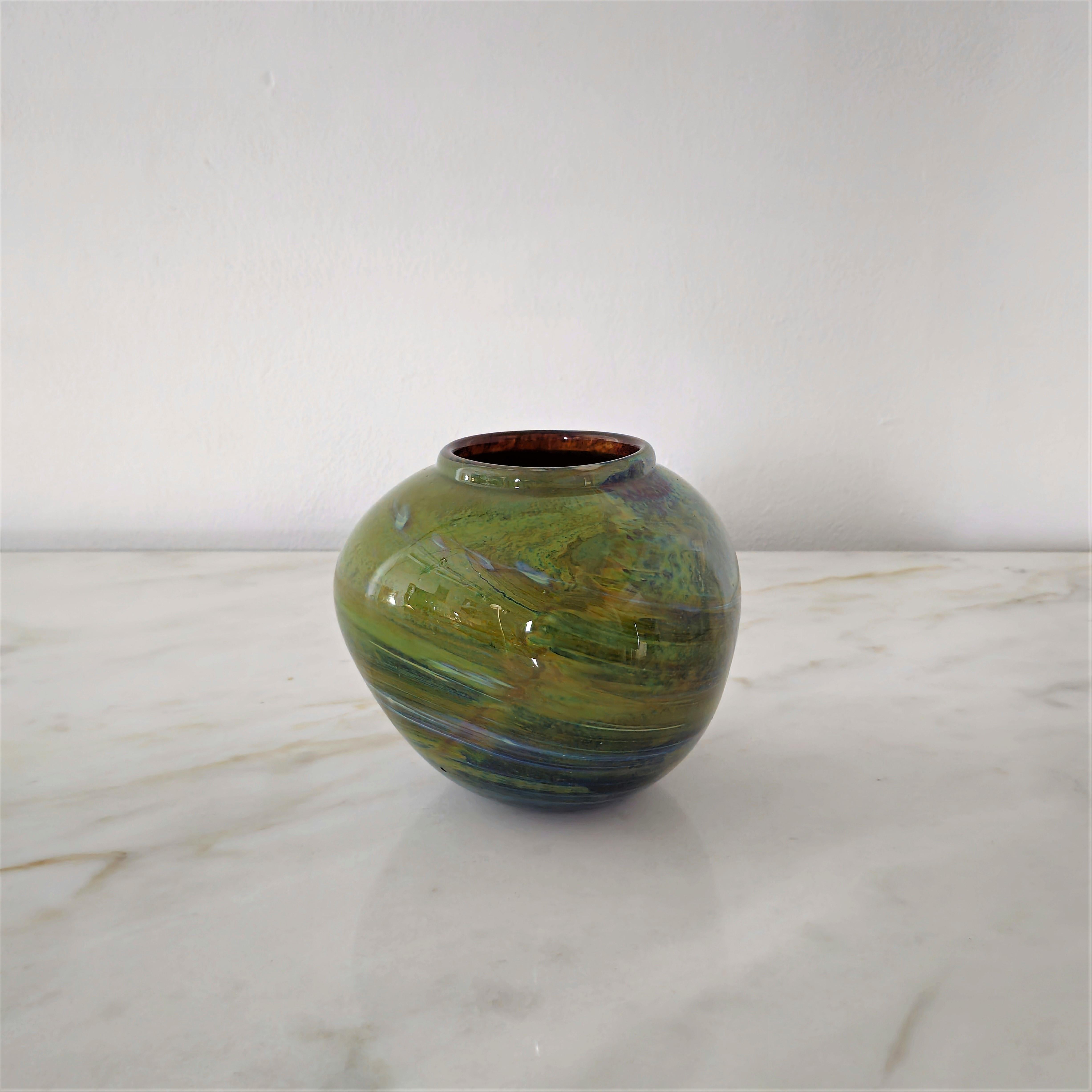 Vase Decorative Object Barovier & Toso Murano Glass Midcentury Italy 1960s For Sale 1