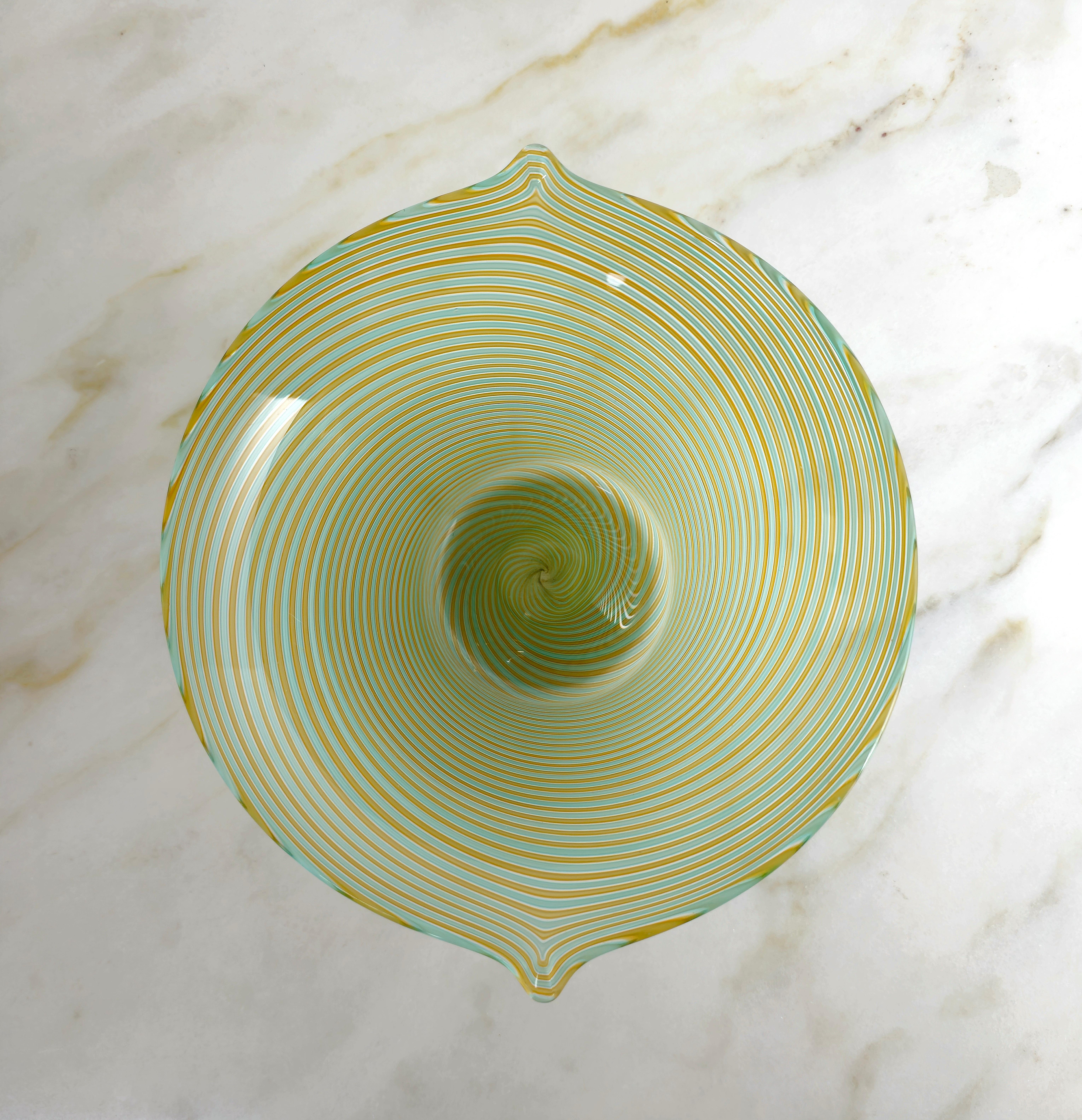 Vase Decorative Object Cenedese Murano Glass Midcentury Italian Design 1960s For Sale 4