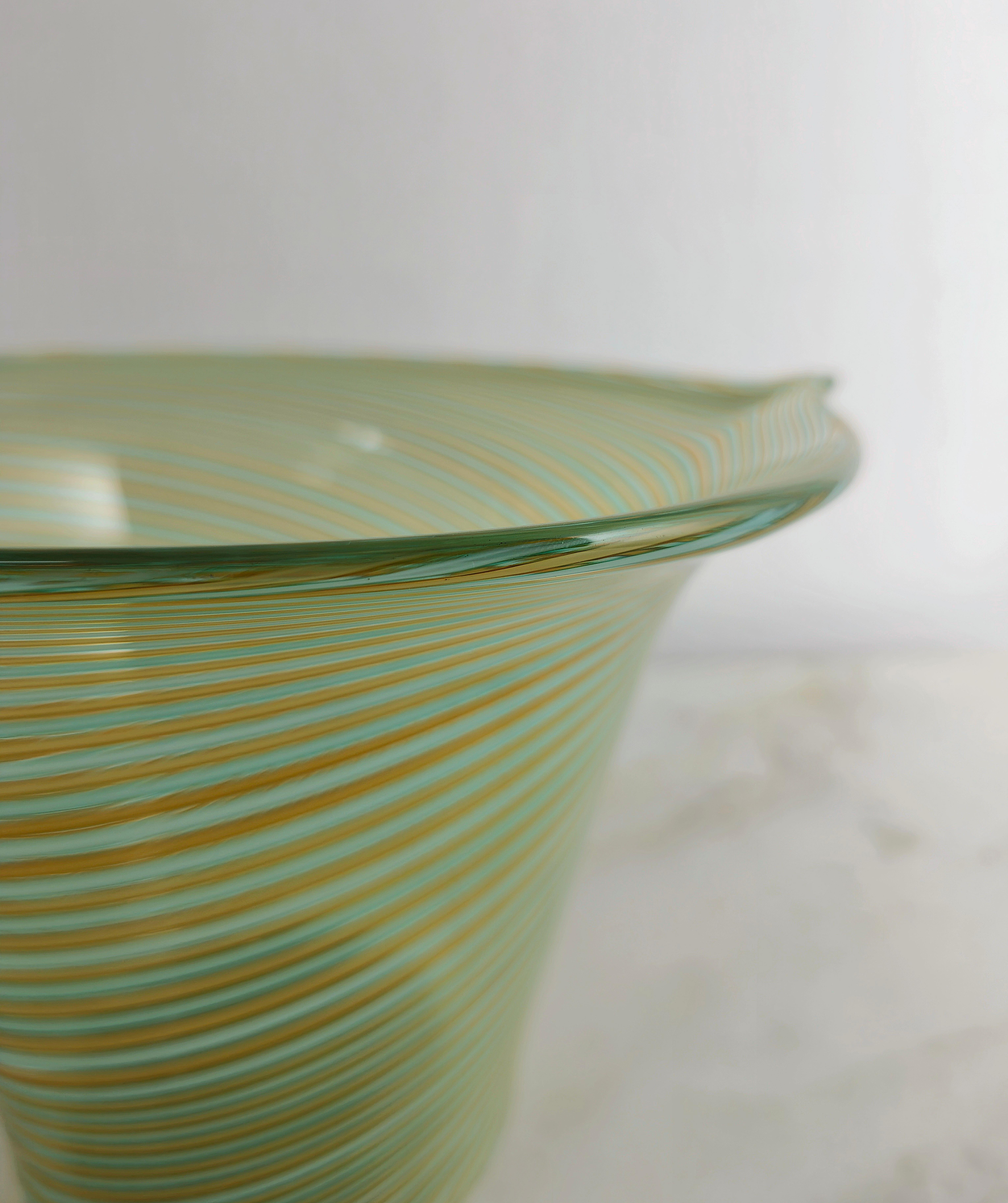 Vase Decorative Object Cenedese Murano Glass Midcentury Italian Design 1960s For Sale 6