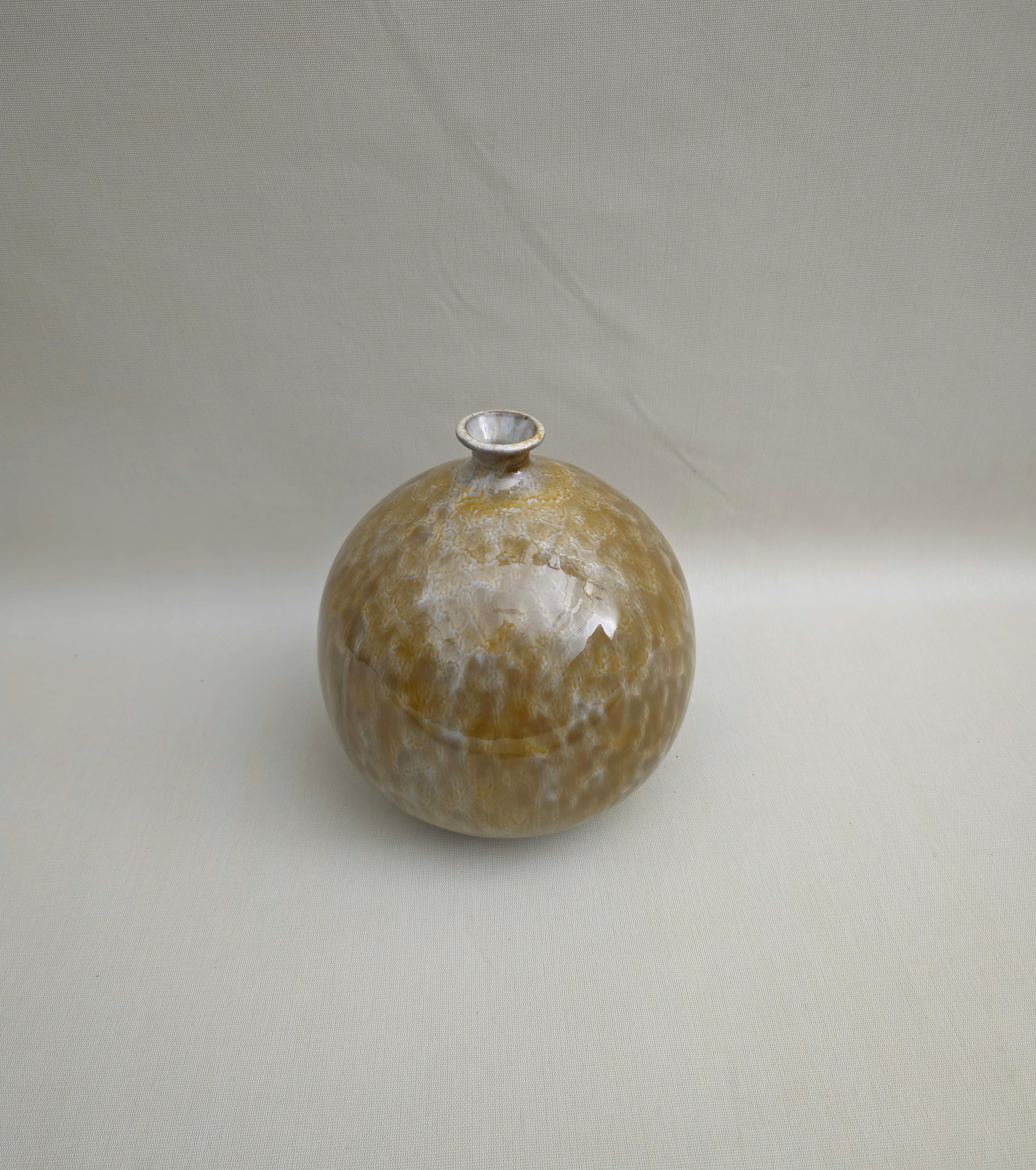 Vase Decorative Object Ceramic Enamelled Midcentury Modern Italian Design 1960s In Good Condition For Sale In Palermo, IT
