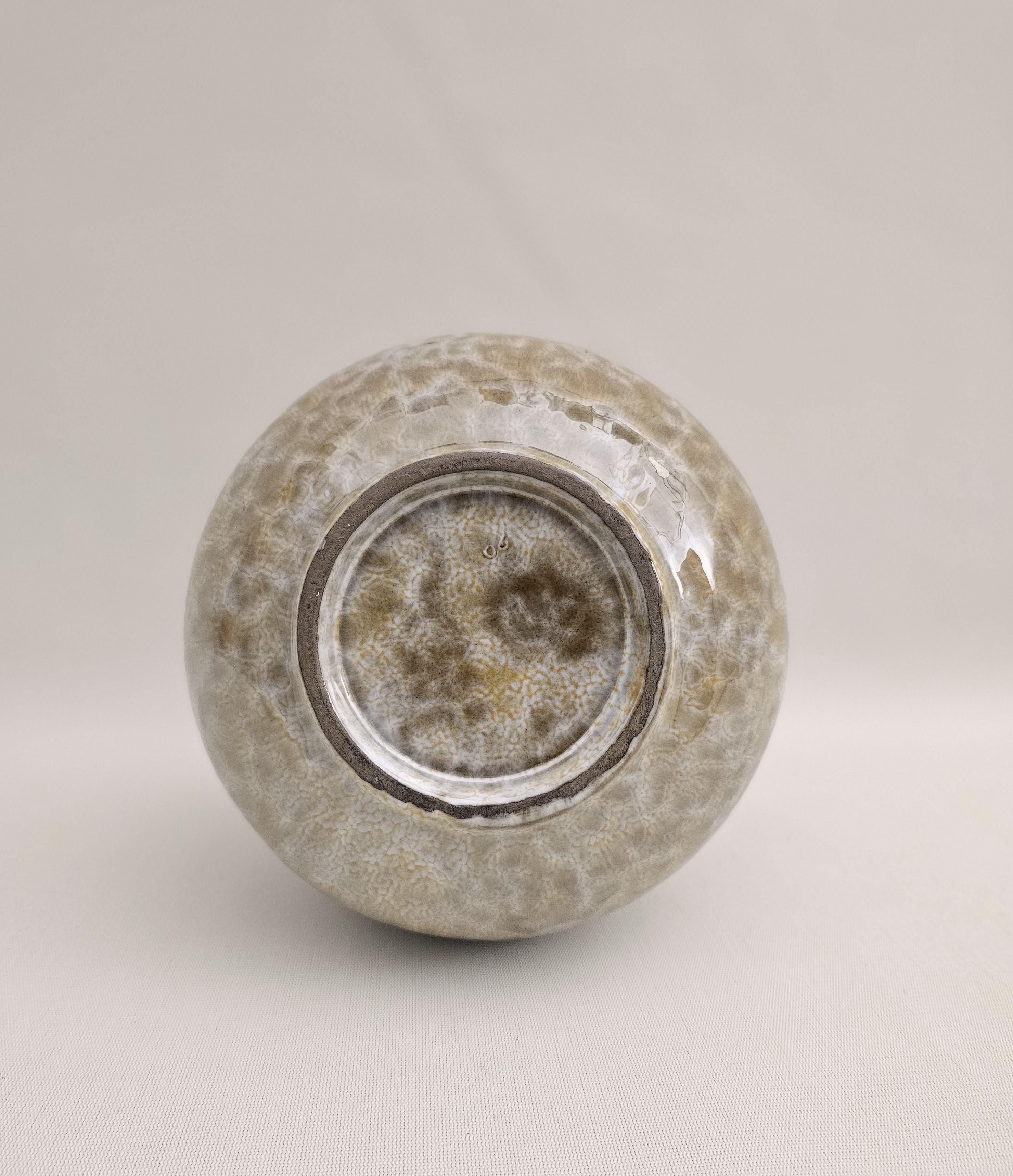 Vase Decorative Object Ceramic Enamelled Midcentury Modern Italian Design 1960s For Sale 2