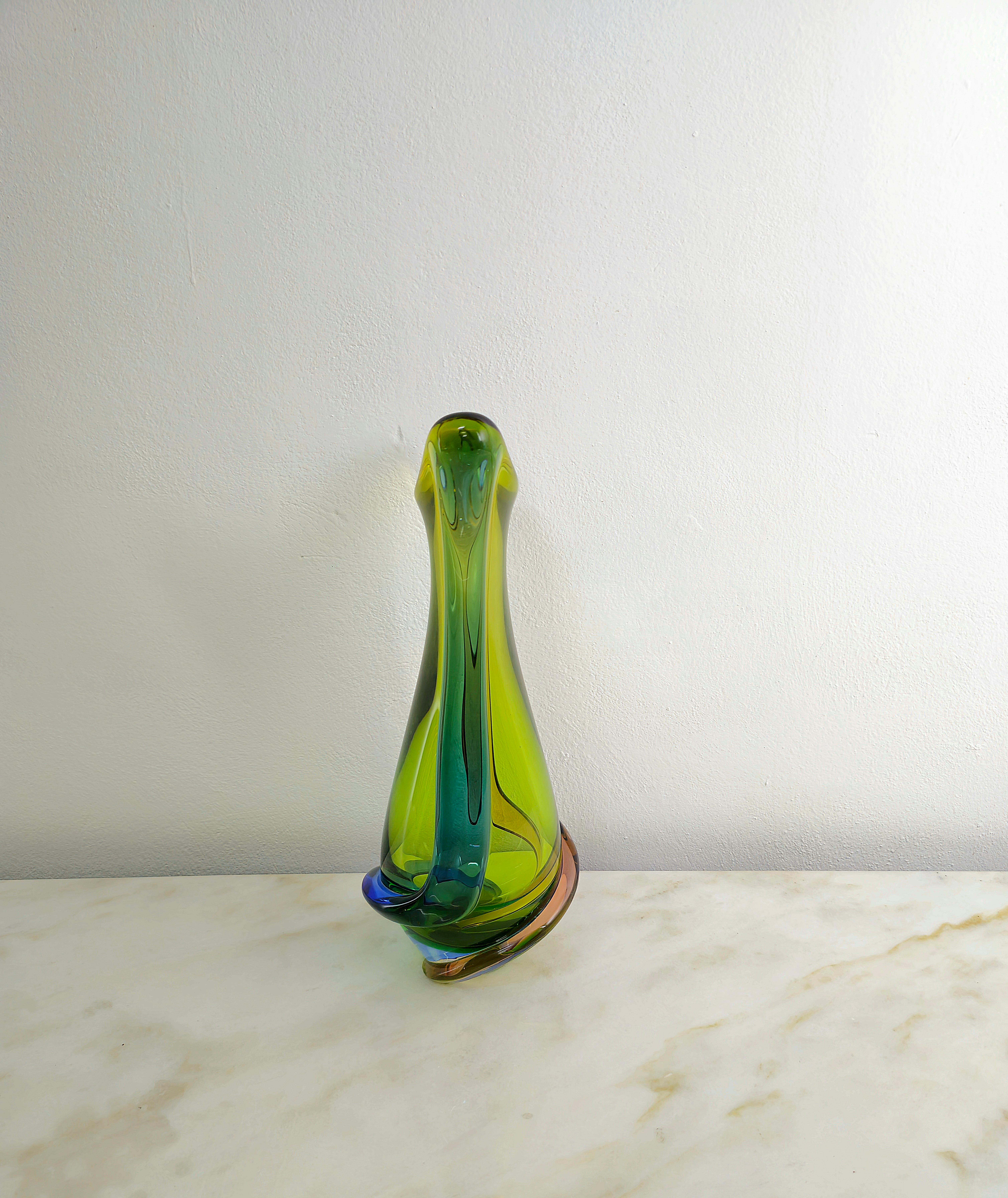 Vase Decorative Object Murano Glass Attributed to Flavio Poli Midcentury 1970s For Sale 5