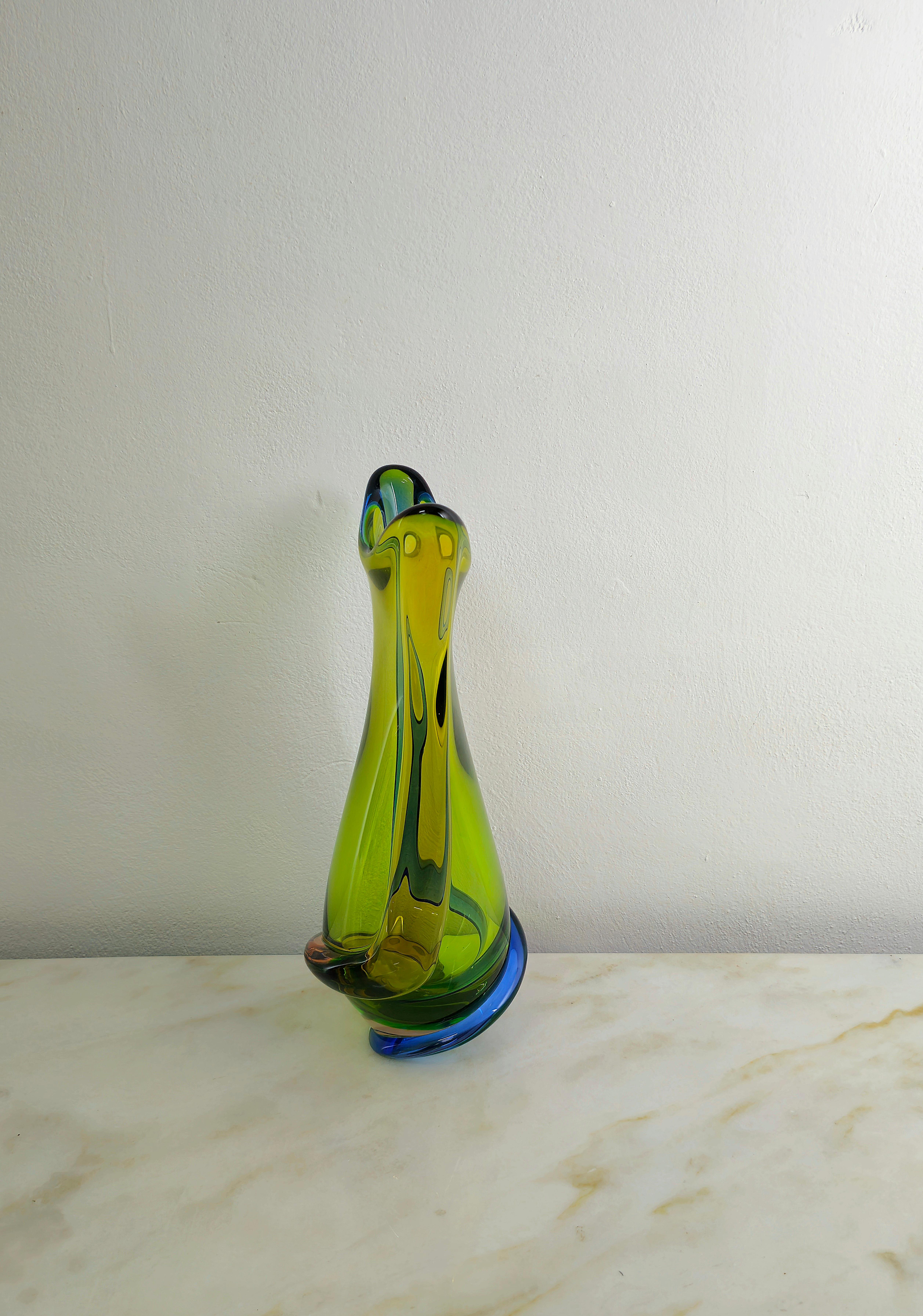Vase Decorative Object Murano Glass Attributed to Flavio Poli Midcentury 1970s For Sale 7