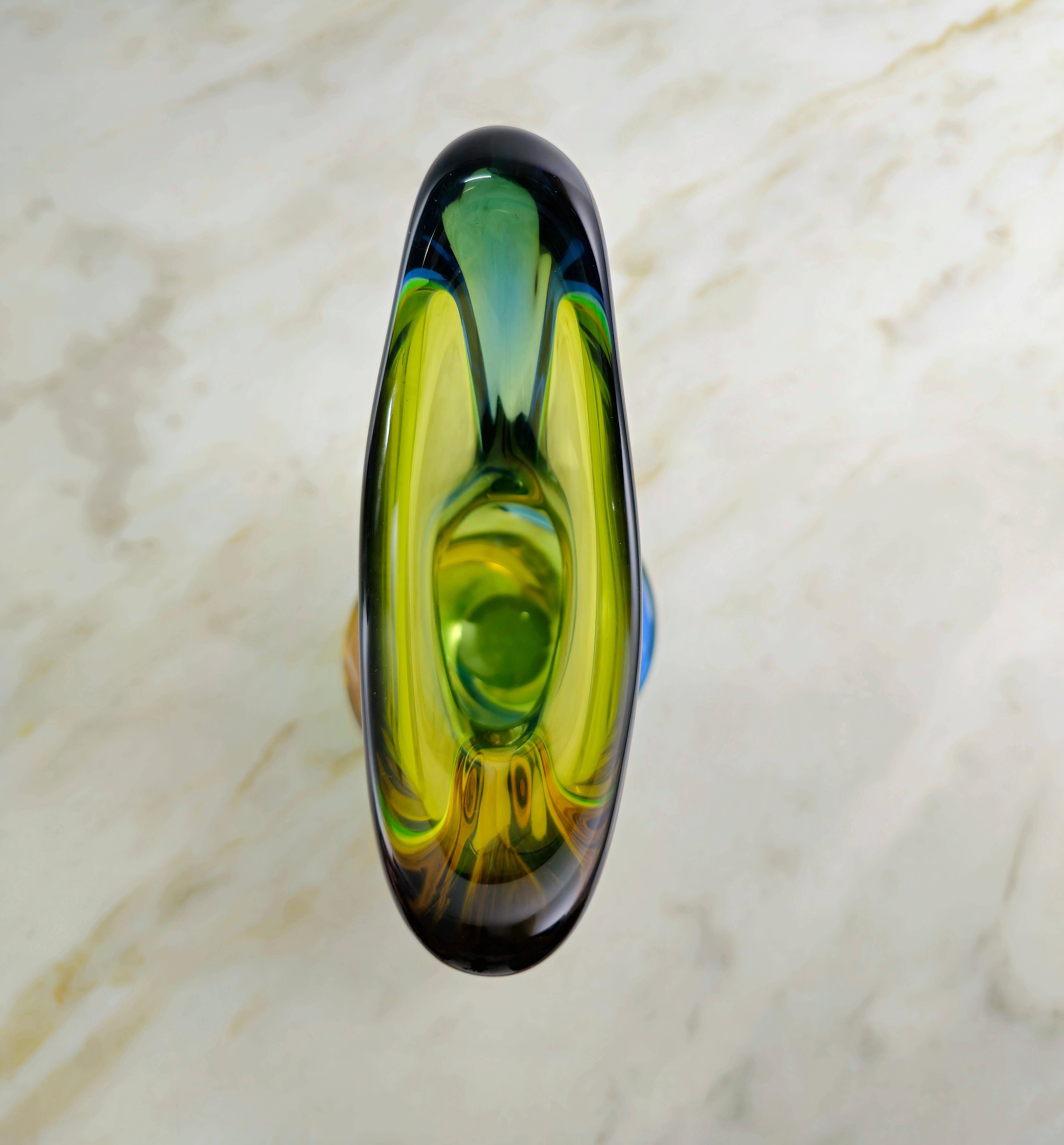 Vase Decorative Object Murano Glass Attributed to Flavio Poli Midcentury 1970s For Sale 8
