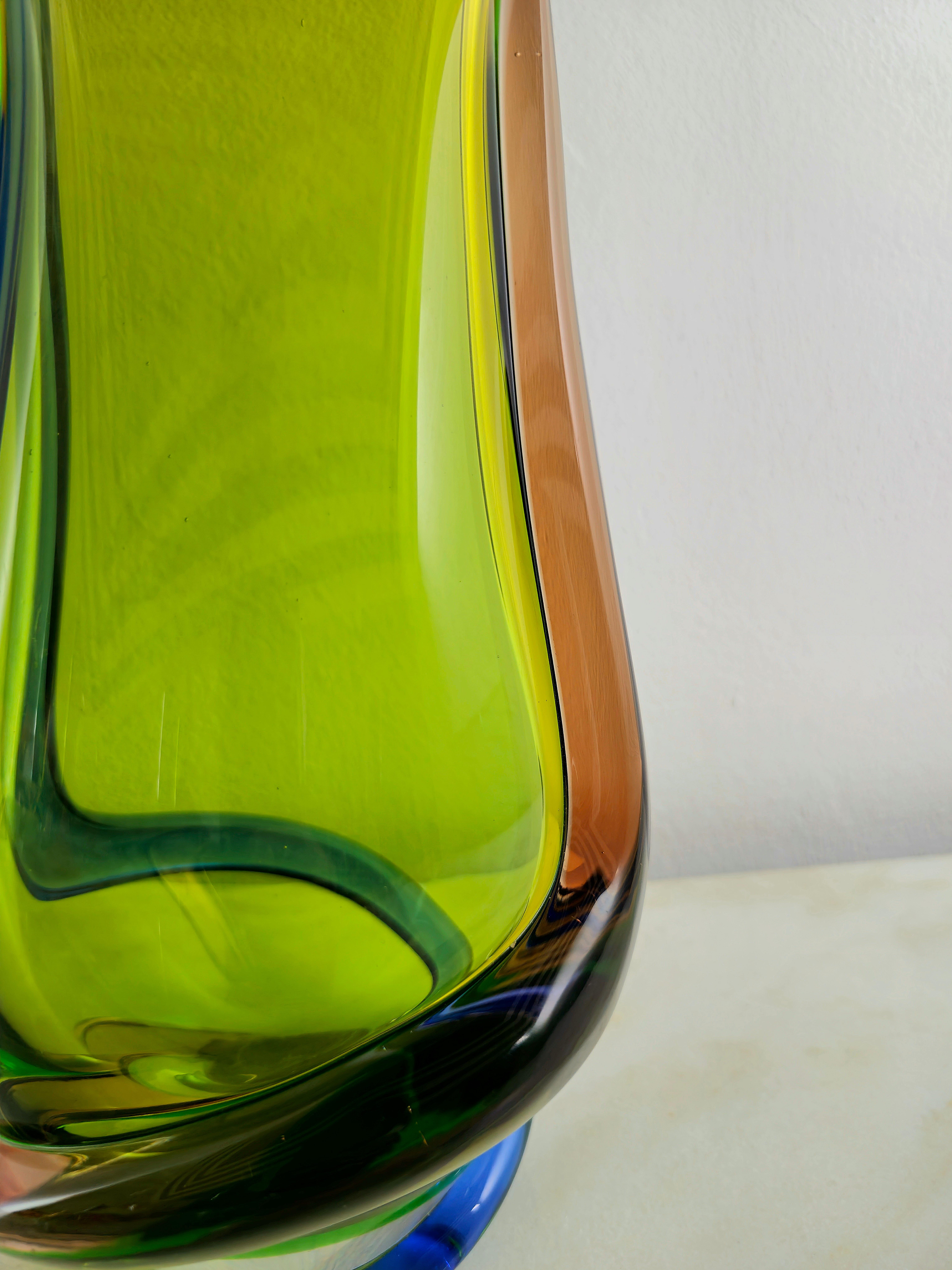 Vase Decorative Object Murano Glass Attributed to Flavio Poli Midcentury 1970s For Sale 2