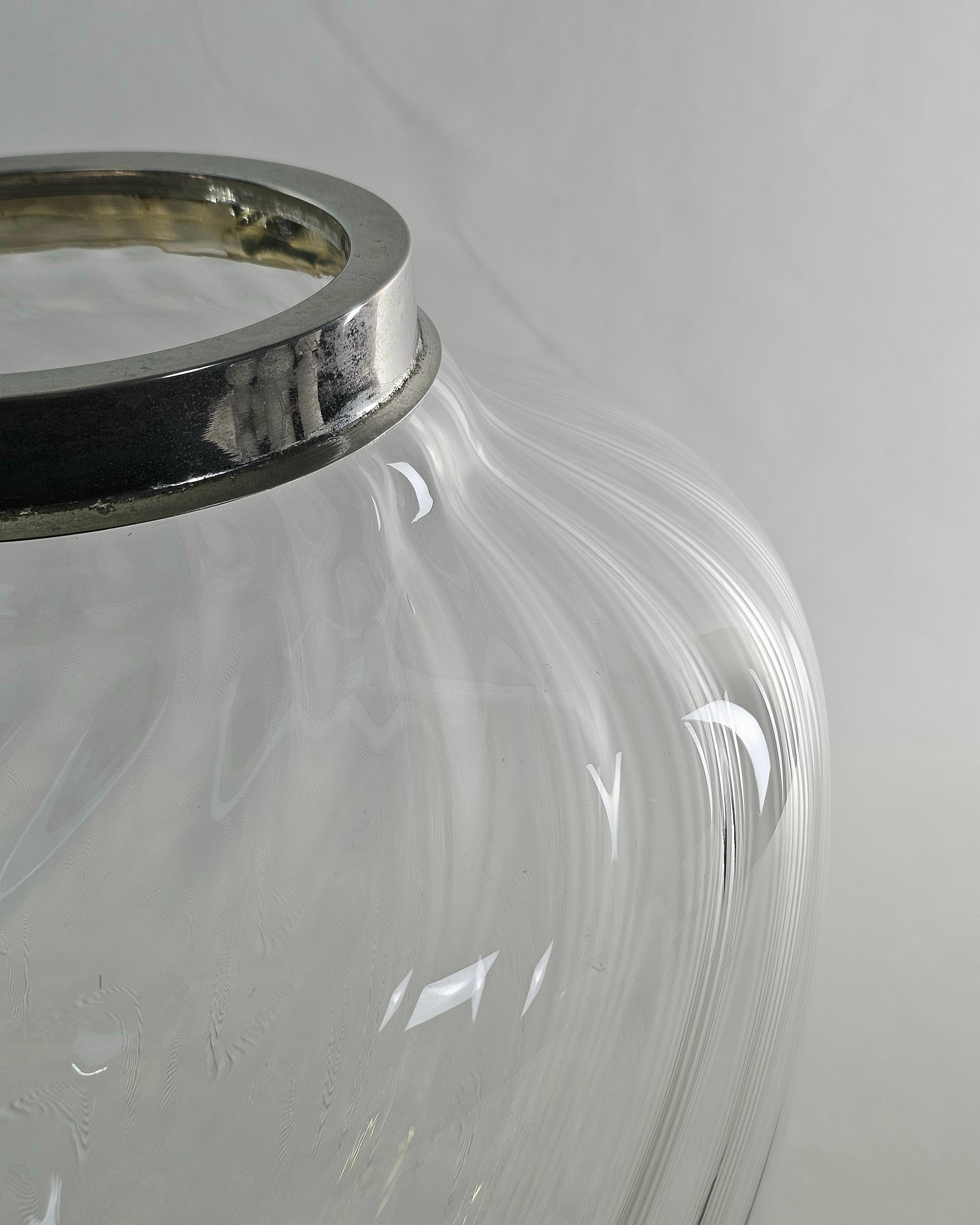 Vase Dekoratives Objekt Murano Glas Vergoldet Midcentury Italian Design 1950s (Moderne der Mitte des Jahrhunderts) im Angebot
