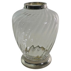 Vase Decorative Object Murano Glass Gold Plated Midcentury Italian Design 1950s