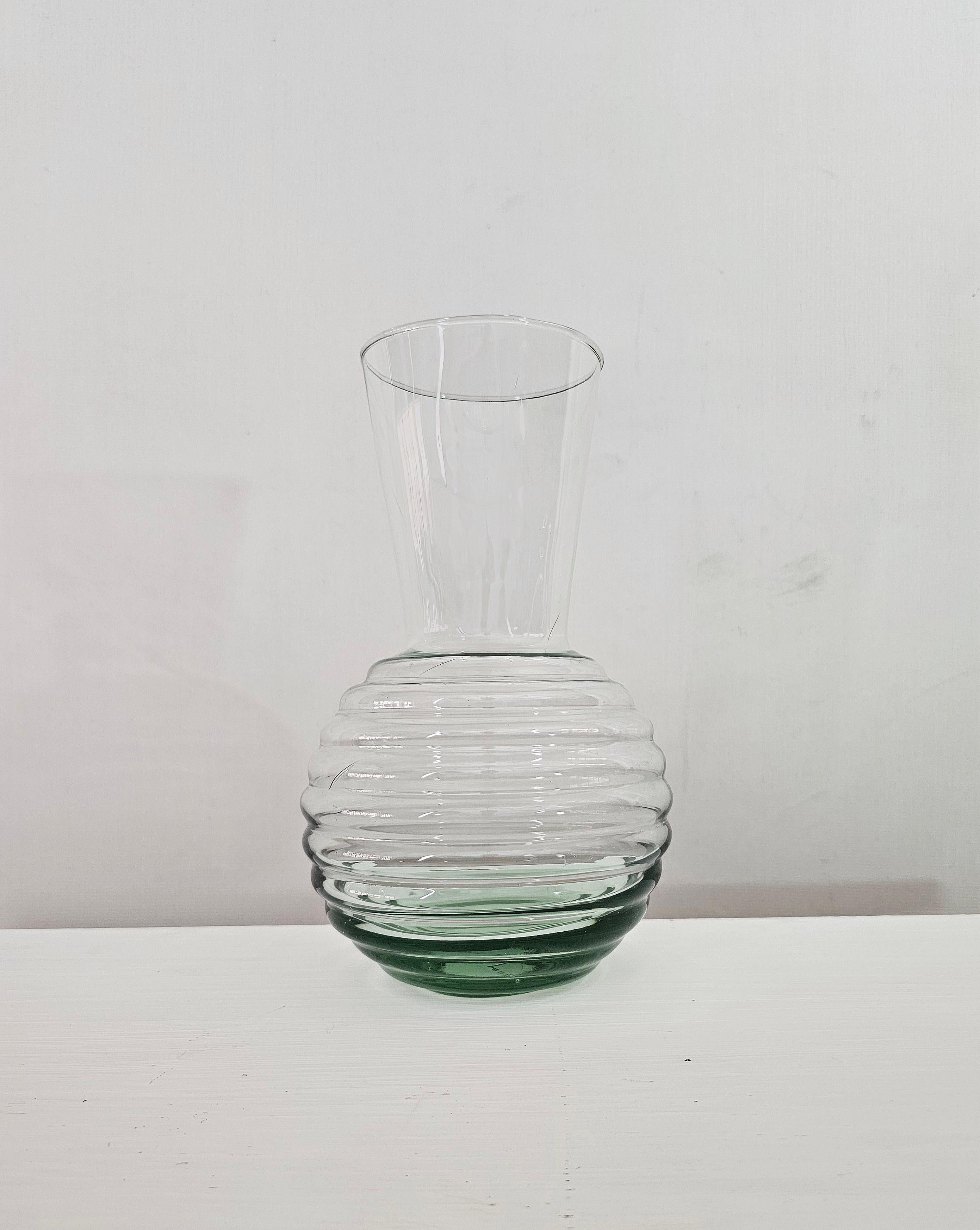 Vase décoratif en verre de Murano vert transparent, Italie, années 1970 en vente 4