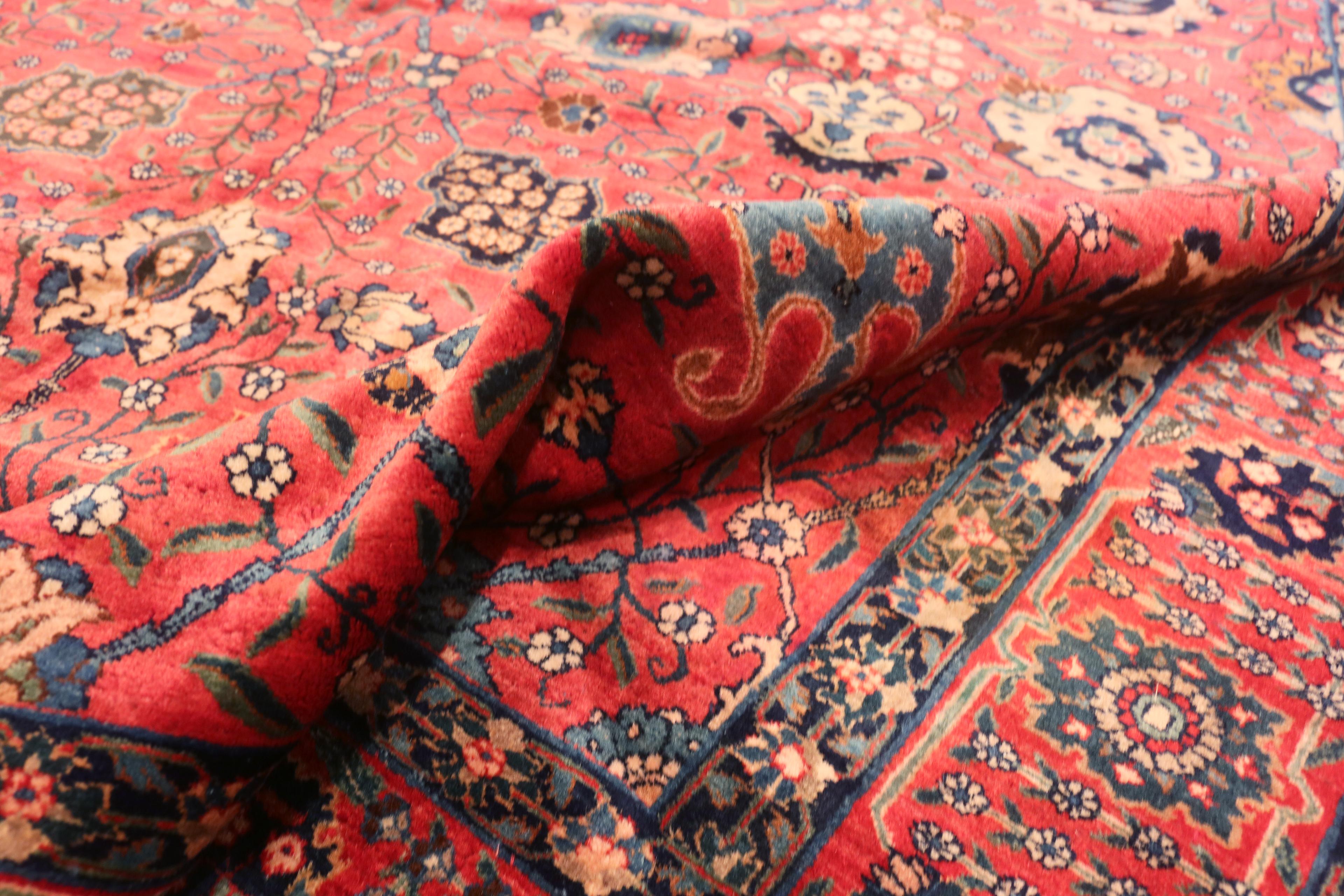 Wool Vintage Persian Tabriz Rug 8 ft 5 in x 12 ft 10 in 