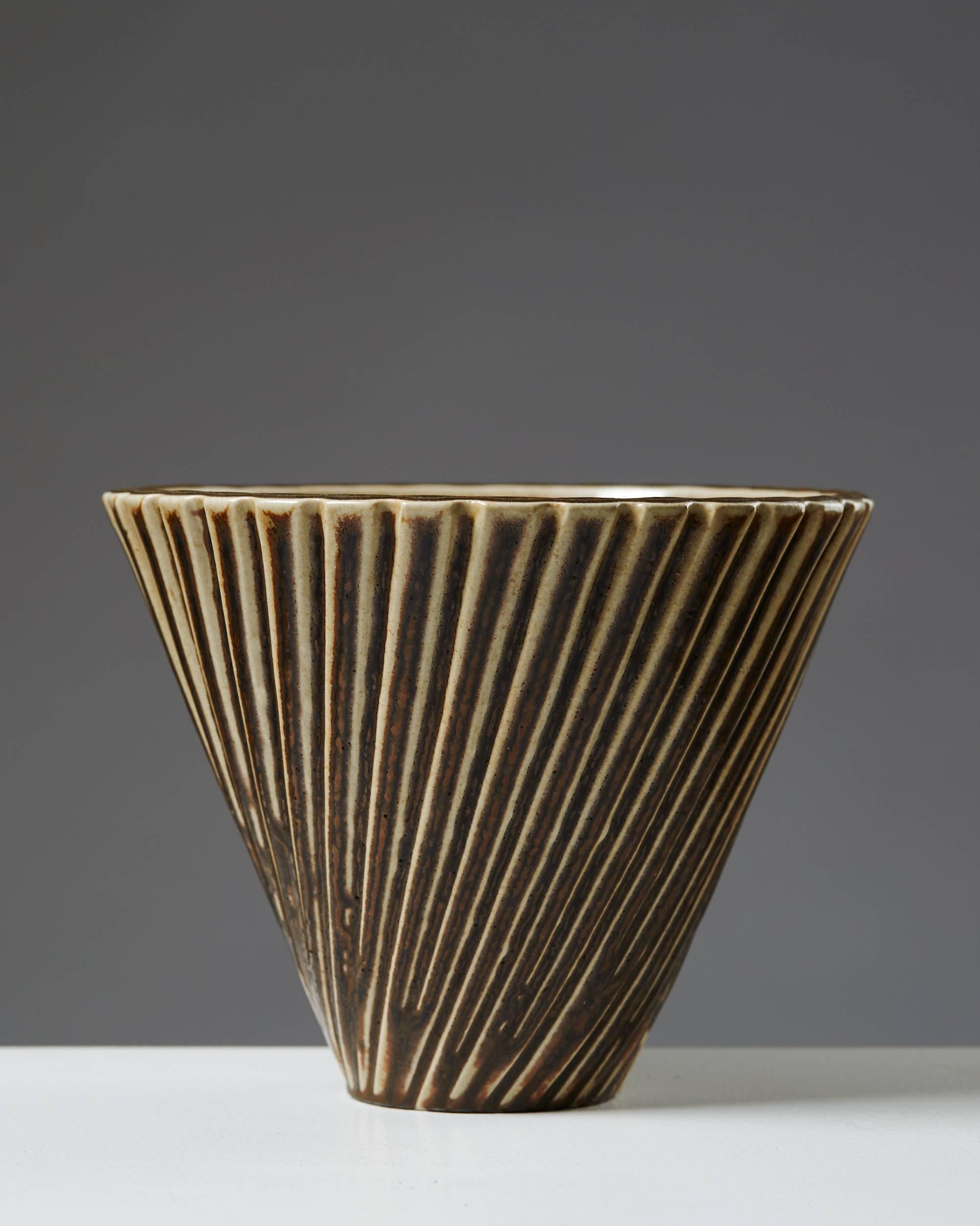 Scandinavian Modern Vase Designed by Arno Malinowski for Royal Copenhagen, Denmark, 1950s For Sale