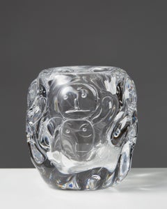 Vase Designed by Bengt Edenfalk, Glass, Unique, Sweden, 1960