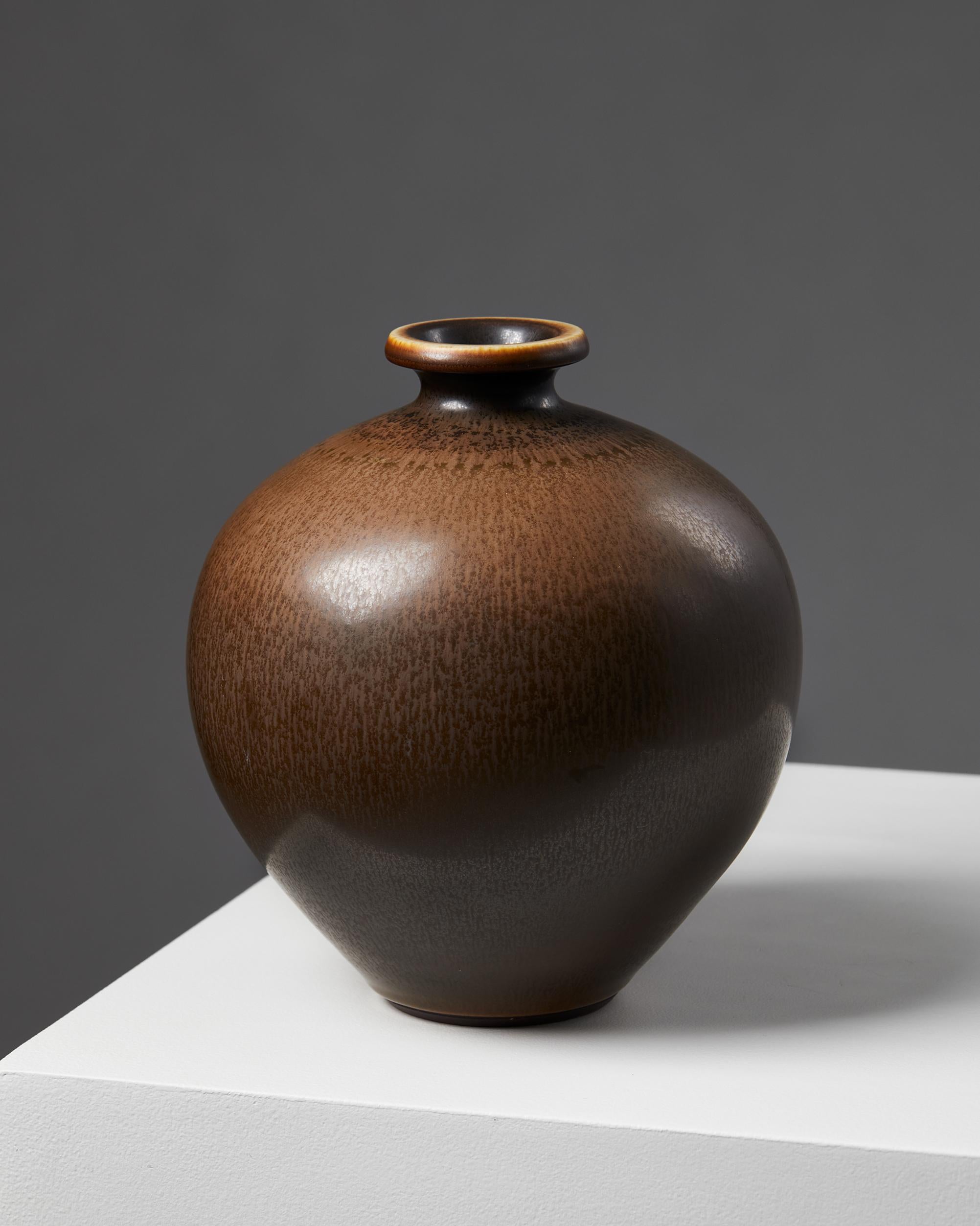 Mid-Century Modern Vase Designed by Berndt Friberg for Gustavsberg, Sweden, 1950’s For Sale