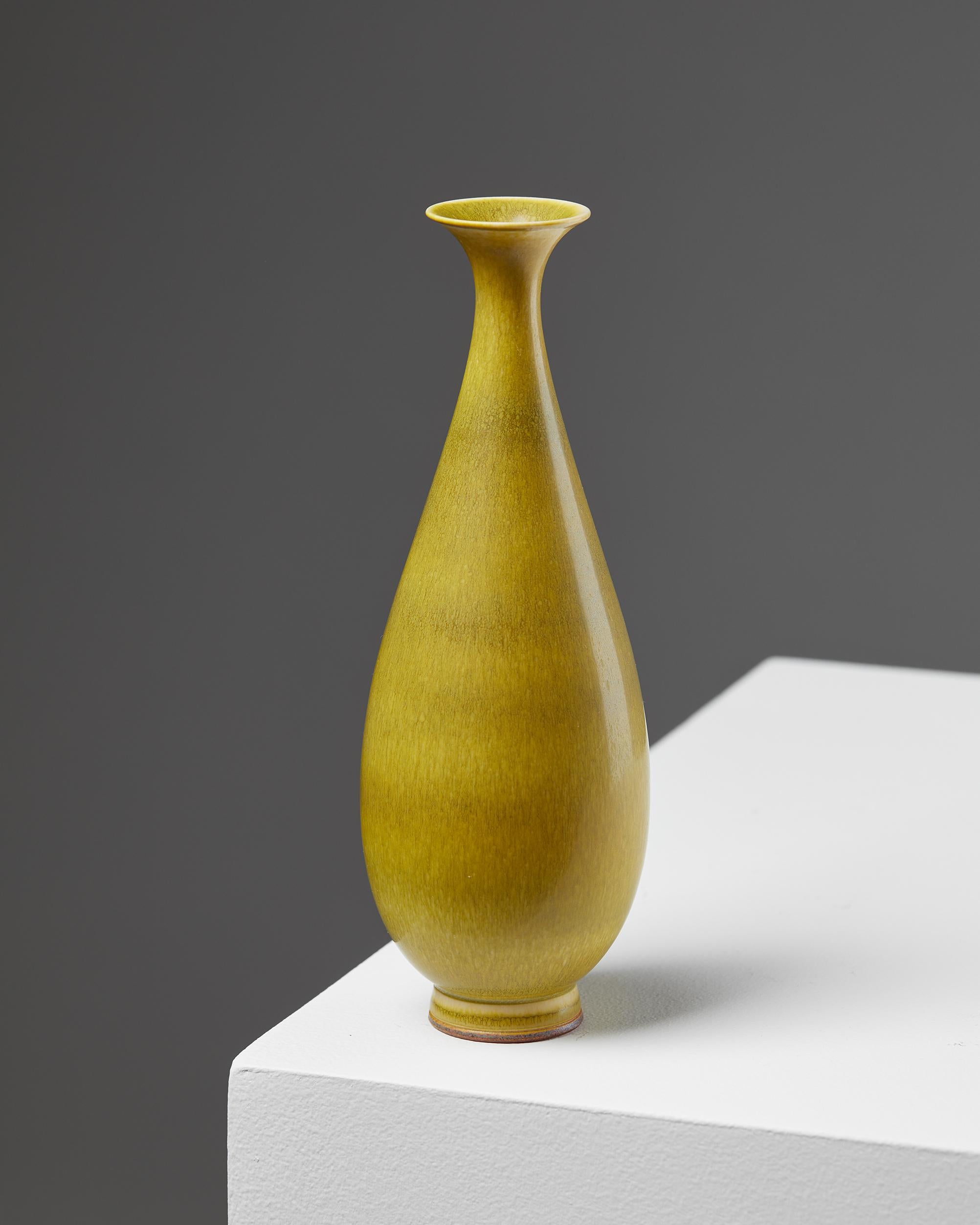 Mid-Century Modern Vase Designed by Berndt Friberg for Gustavsberg, Sweden, 1950s