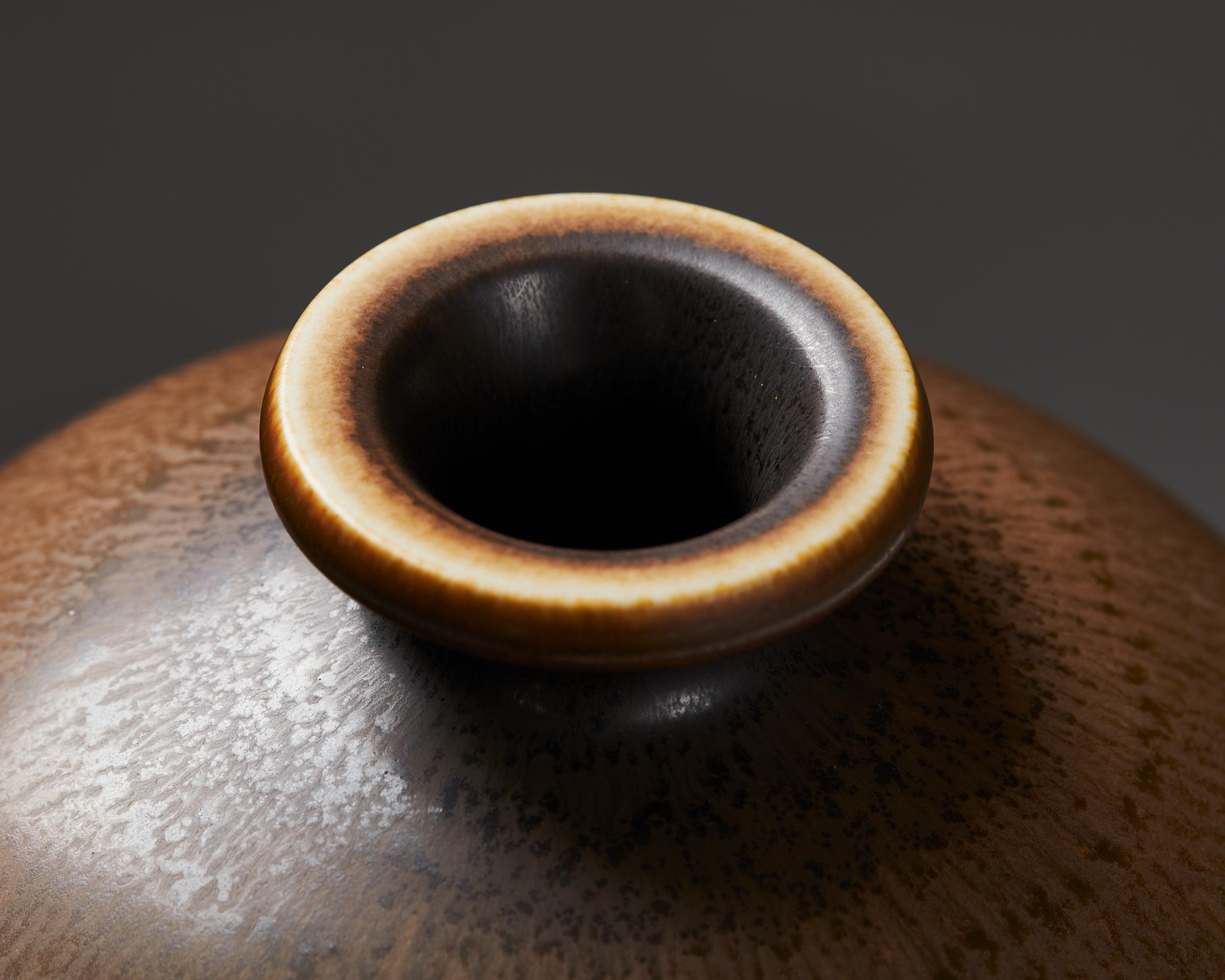 Stoneware Vase Designed by Berndt Friberg for Gustavsberg, Sweden, 1950’s For Sale