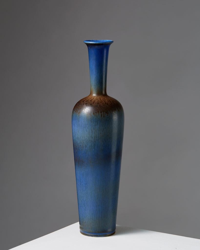 Vase designed by Berndt Friberg for Gustavsberg, Sweden, 1962. Stoneware.