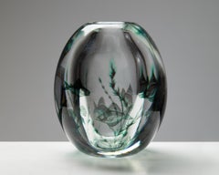 Vase "Fish Grail" conçu par Edward Hald pour Orrefors, Suède, années 1940.