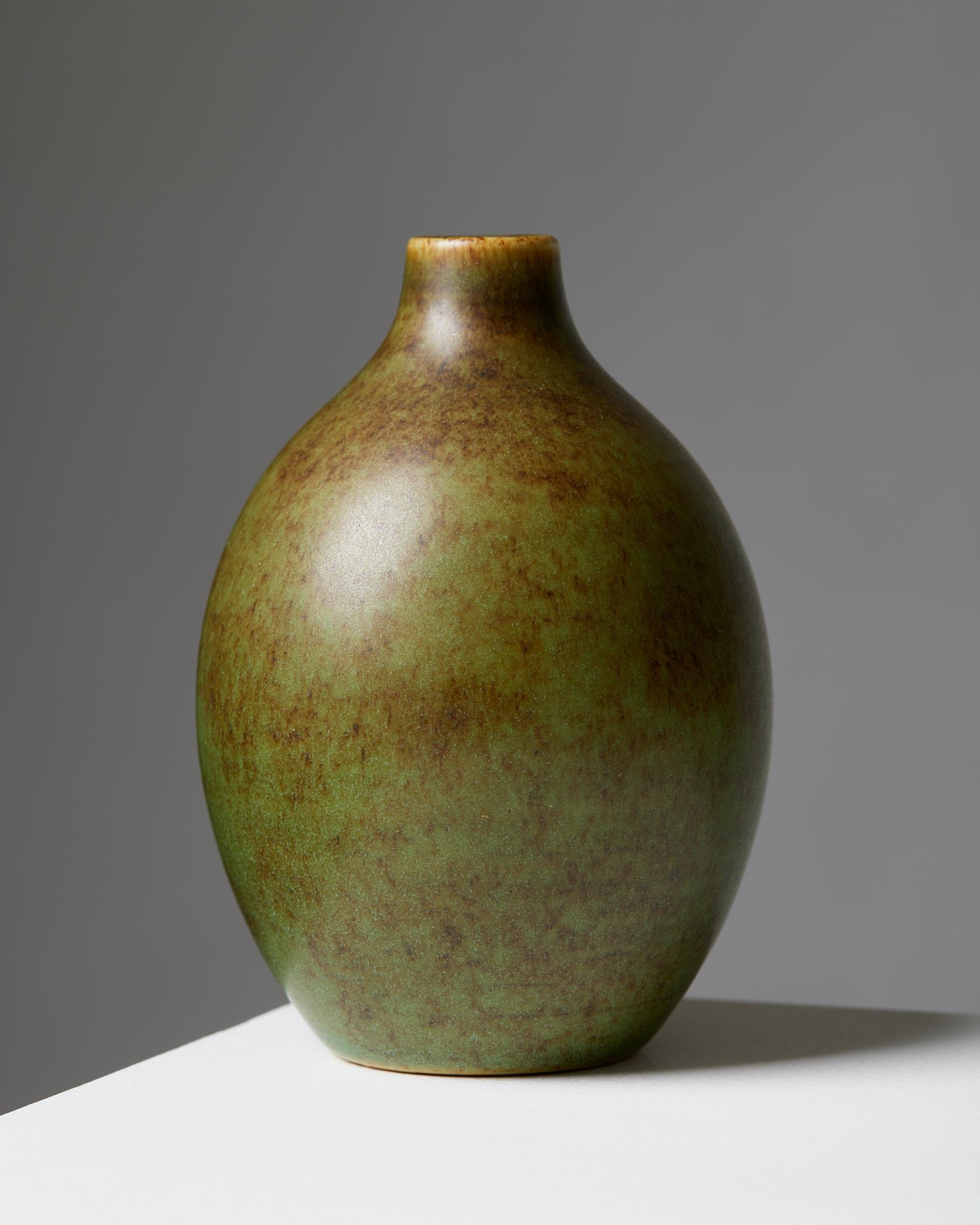 Mid-Century Modern Vase Designed by Erich and Ingrid Triller for Tobo, Sweden, 1950s