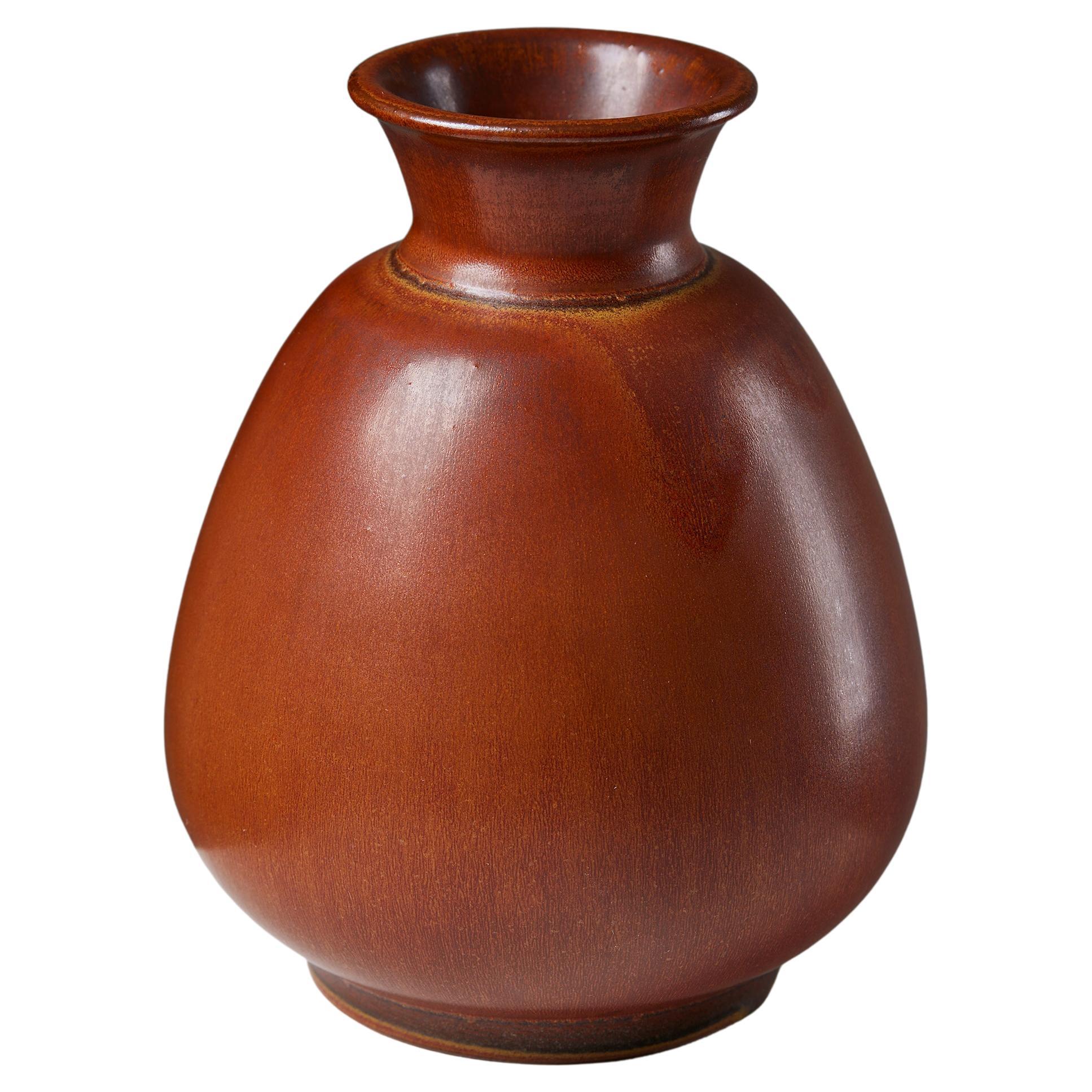 Vase Designed by Erich and Ingrid Triller for Tobo, Sweden, 1950s For Sale