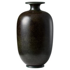 1950s Black Stoneware vase by Ingrid and Erich Triller for Tobo – Sweden