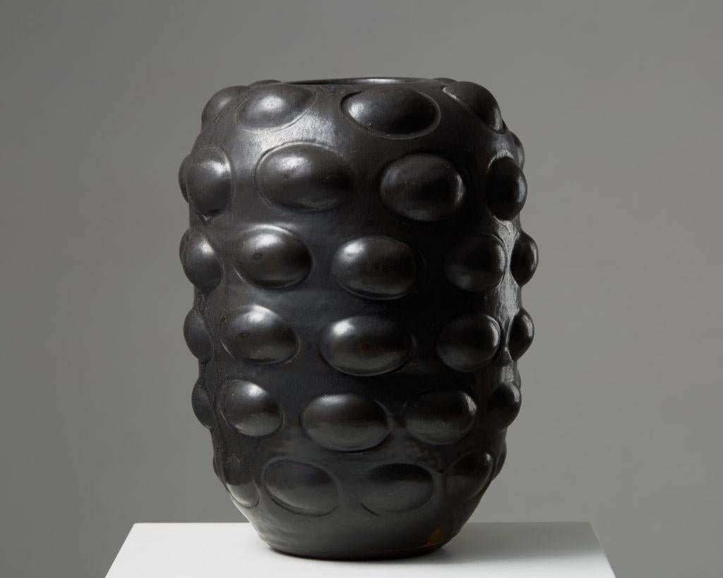Scandinavian Modern Vase Designed by Mårten Medbo, Contemporary, Stoneware, Sweden, 1998 For Sale