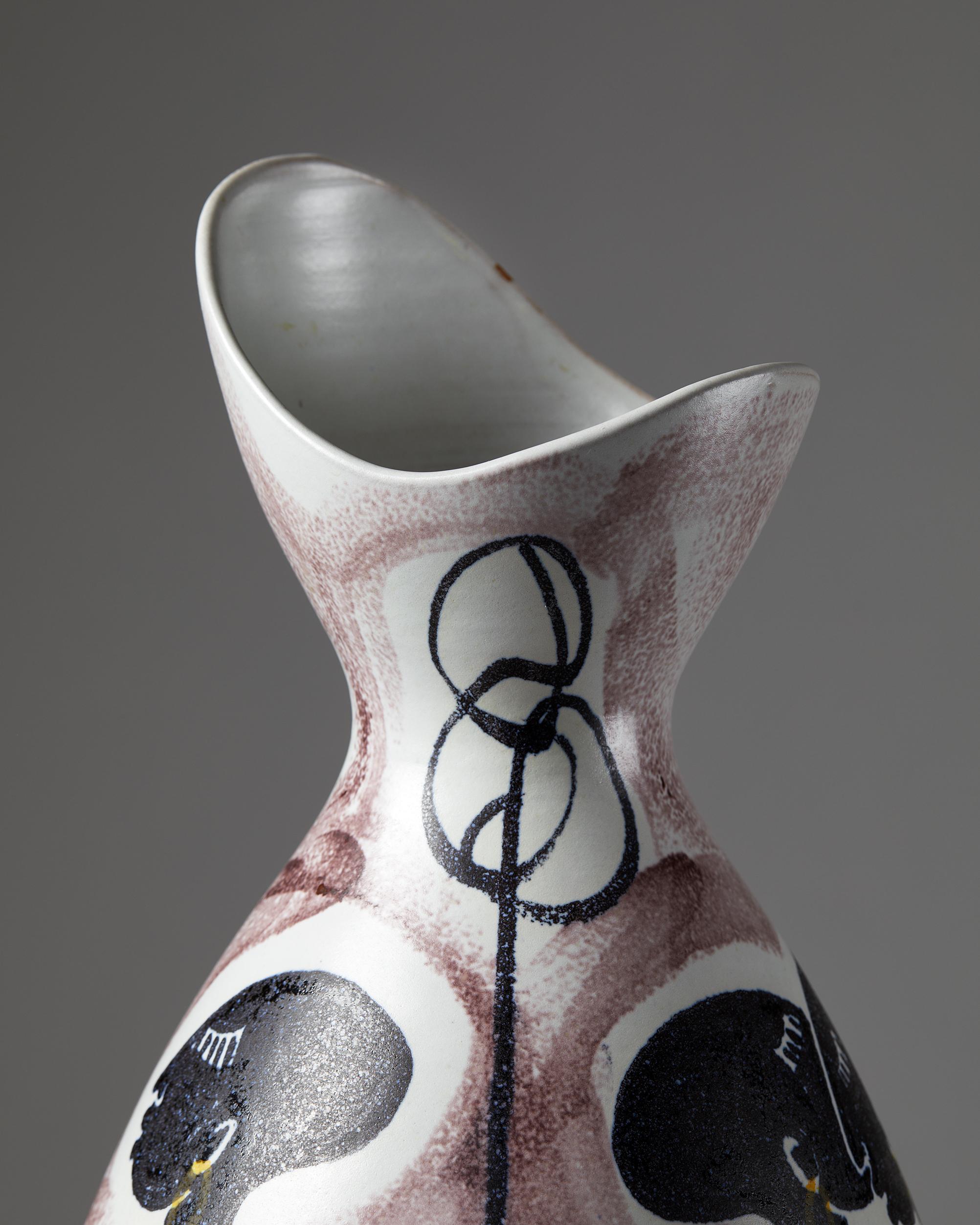 Vase Designed by Mette Doller for Alfred Johansson, Sweden, 1950s For Sale 1